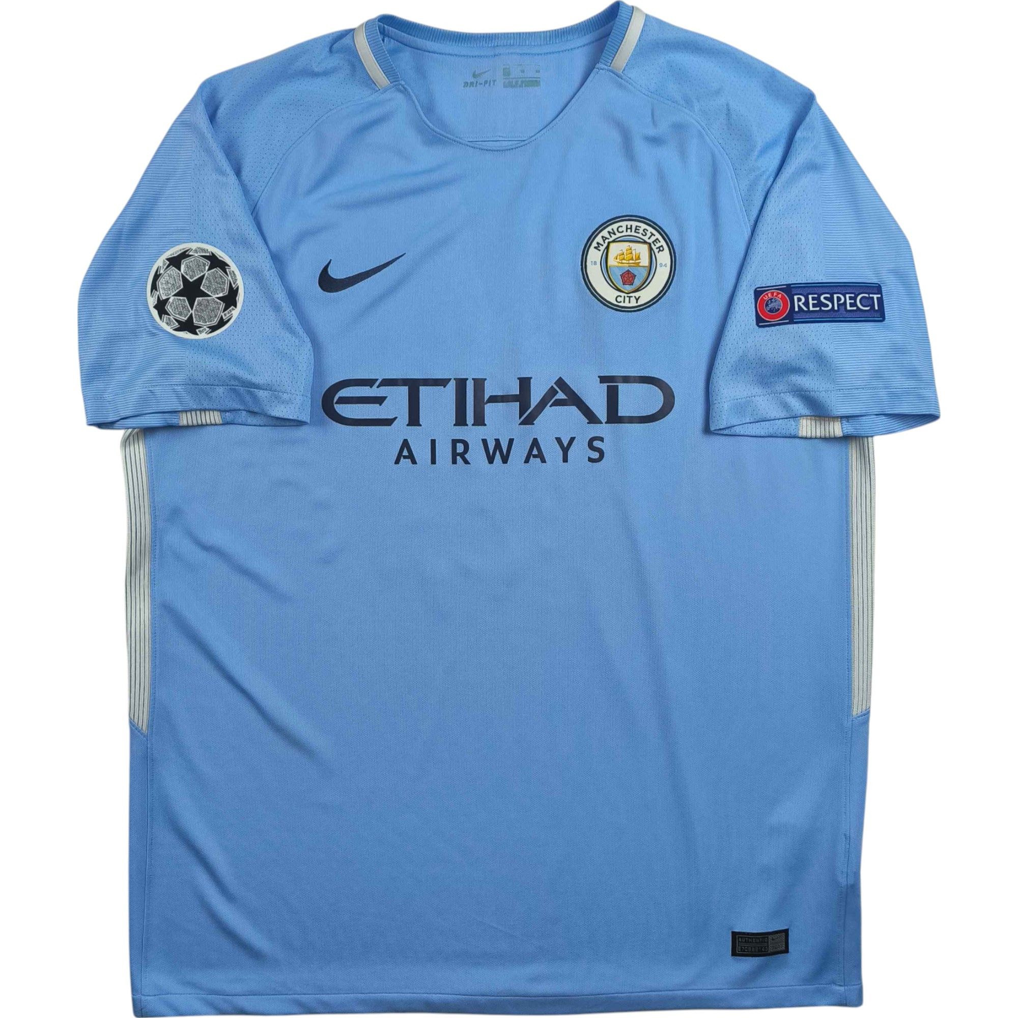 Nike Manchester City 17-18 home UCL Kun Agüero football jersey XL Size US XL / EU 56 / 4 - 2 Thumbnail