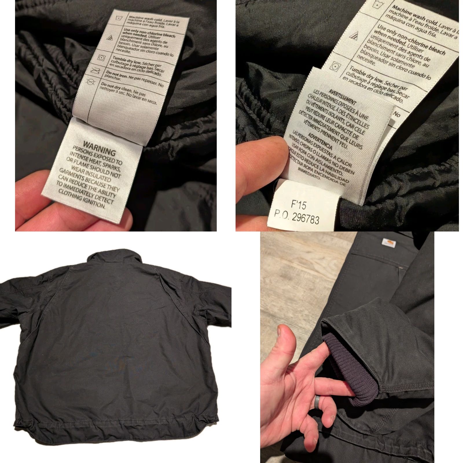 Carhartt VINTAGE Carhartt Jacket 3XL Black Quick Duck Jefferson Traditional Bomber Jacket Insulated Thinsulate Canvas Workwear Mens Size US XXL / EU 58 / 5 - 10 Thumbnail