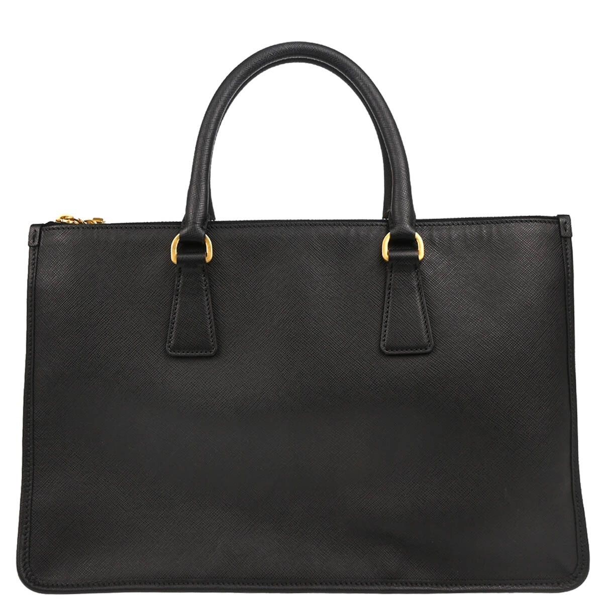Prada Prada Lux Double Zip Frame Tote Saffiano Leather Size ONE SIZE - 1 Thumbnail
