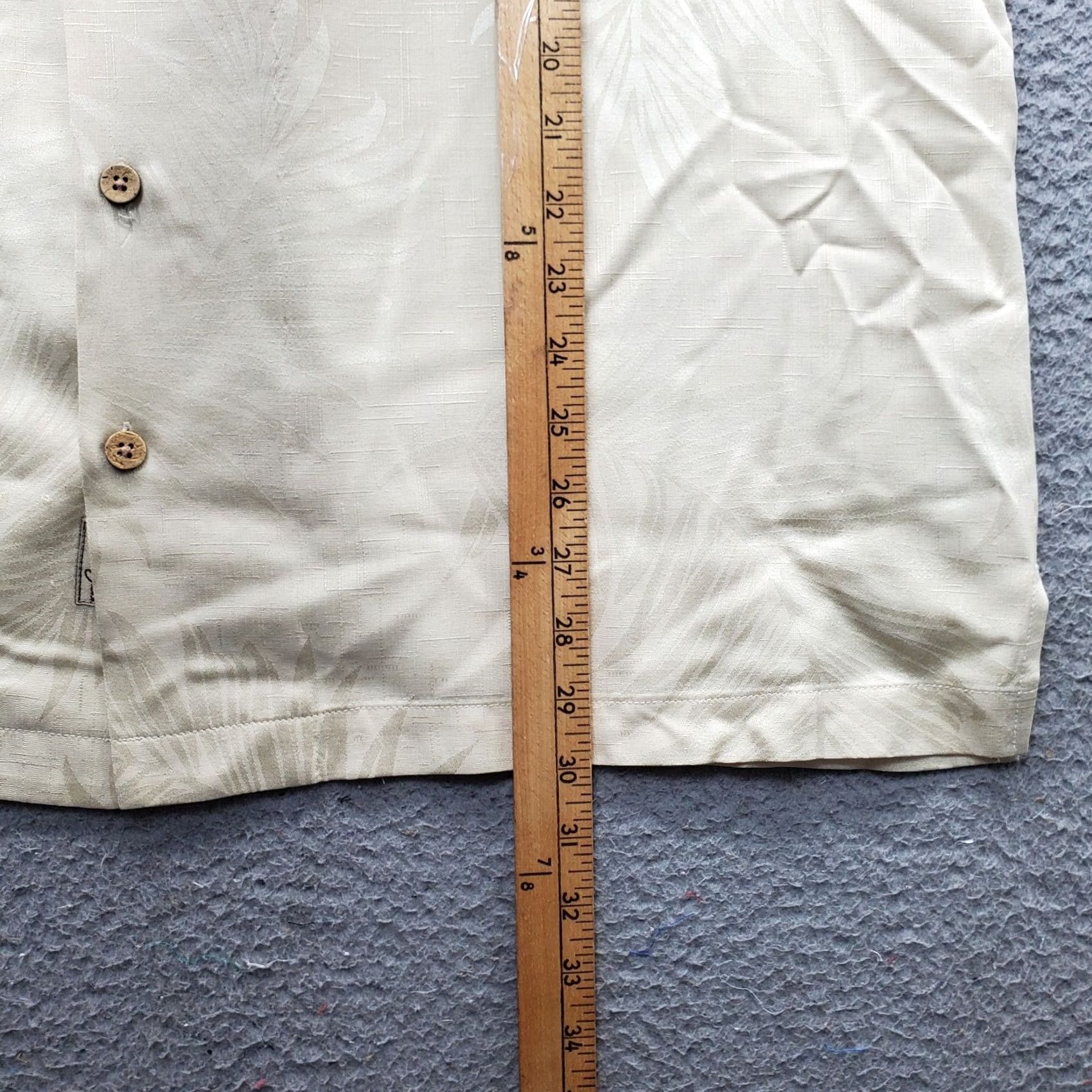 Vintage Jamaica Jaxx Hawaiian Shirt Men XL Tan Silk Tropical Texture Side Slit Button Up Size US XL / EU 56 / 4 - 3 Thumbnail