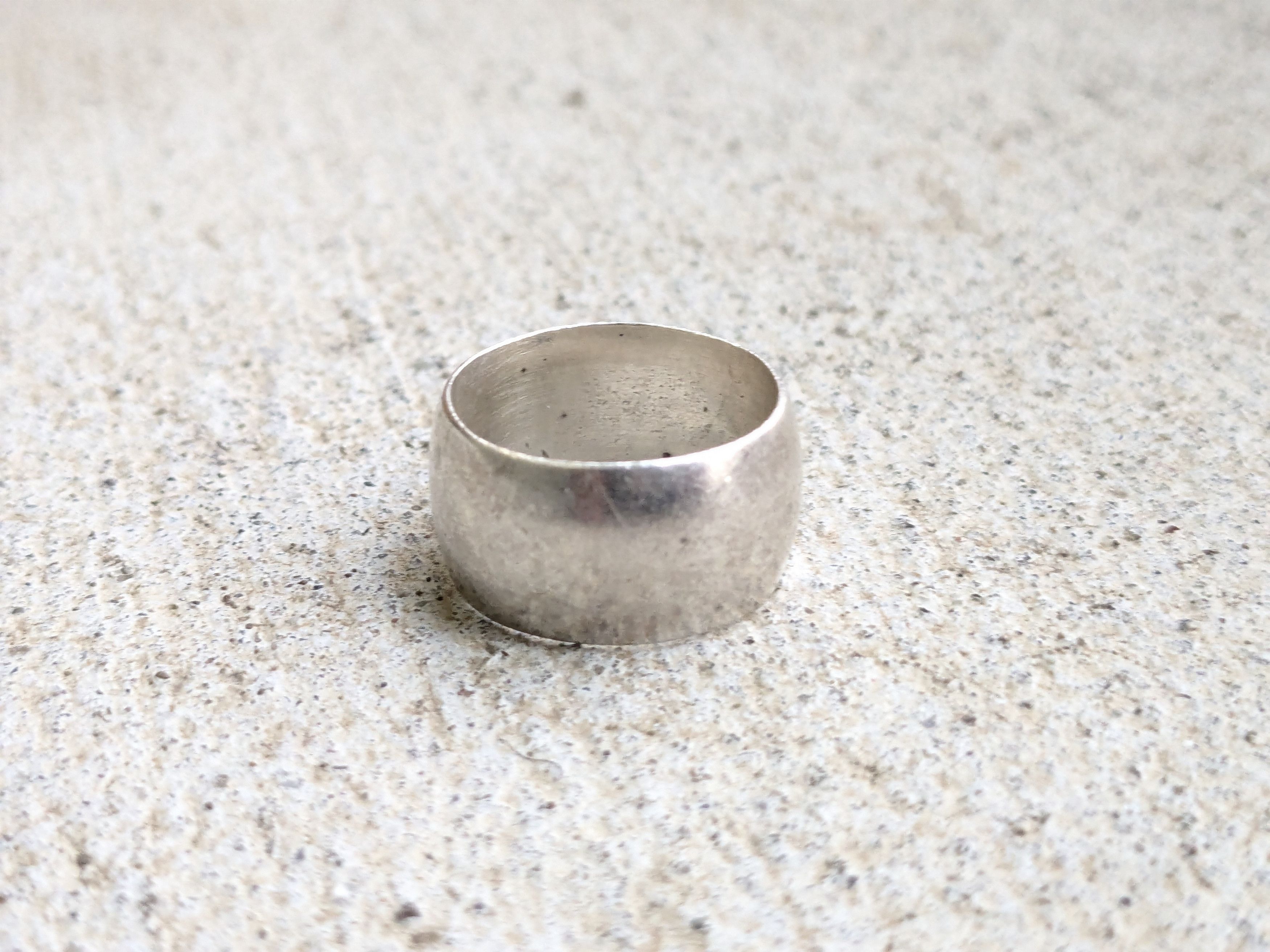 Jewelry Vintage Sterling Silver Ring Cigar Band 7.75 Size ONE SIZE - 1 Thumbnail