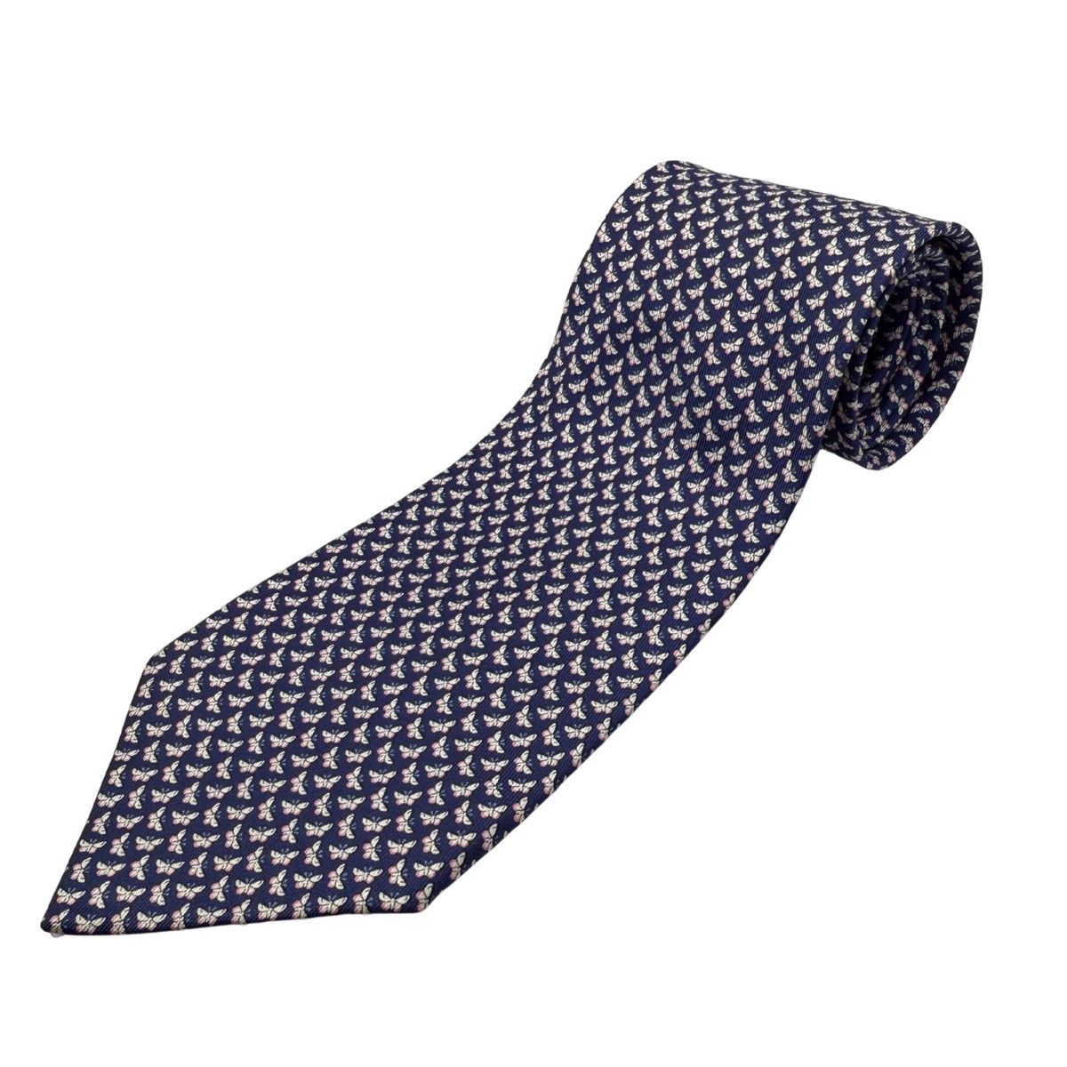 Salvatore Ferragamo Salvatore Ferragamo Silk Tie, Navy, Made in Italy, Like New Size ONE SIZE - 2 Thumbnail