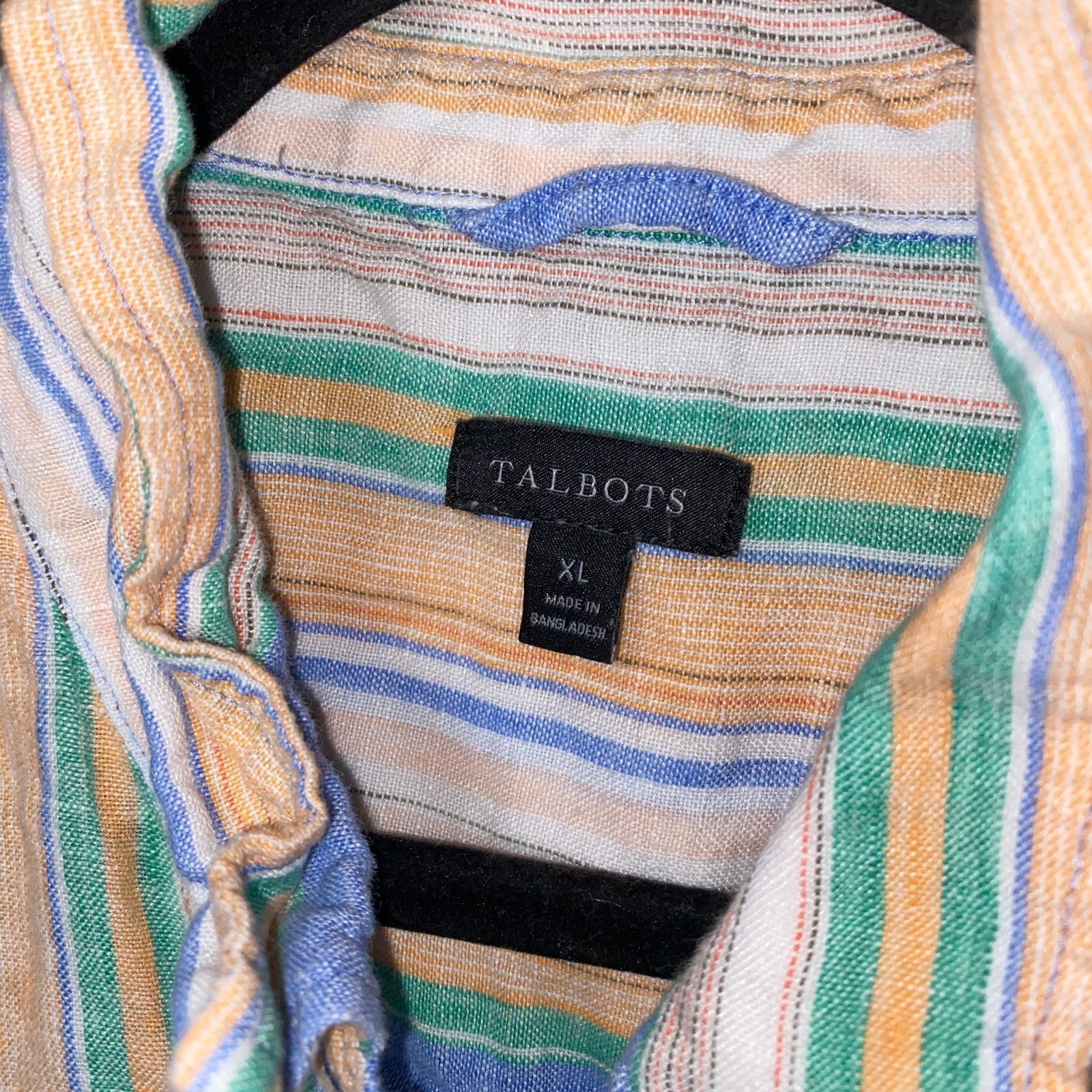 Talbots Talbots Swing Stripe Linen Tie Front Button Down Top Size XL Size XL / US 12-14 / IT 48-50 - 5 Thumbnail