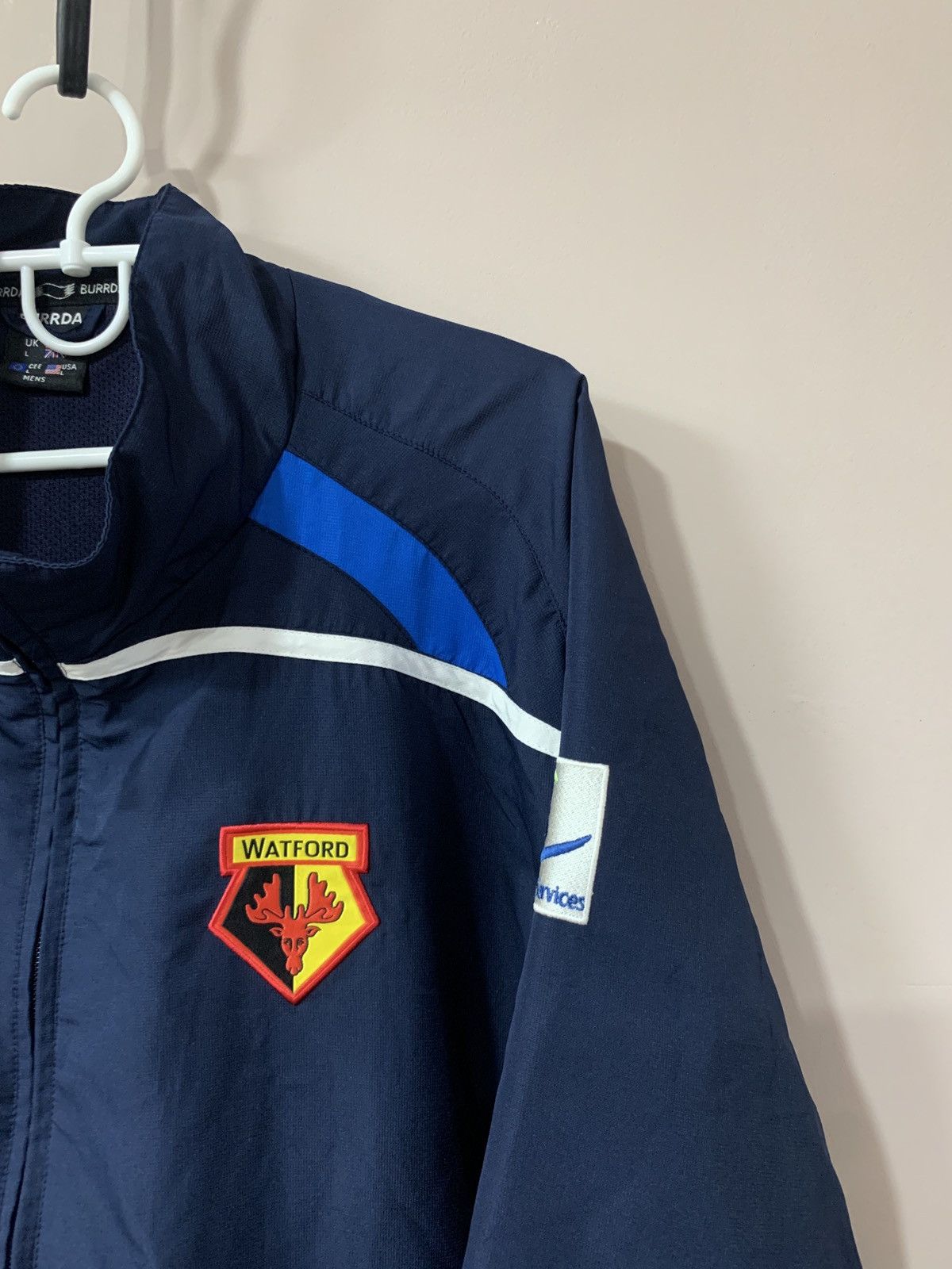 Vintage Watford Zip Football Jacket Burrda Sport Soccer Retro Sz L Size US L / EU 52-54 / 3 - 4 Thumbnail