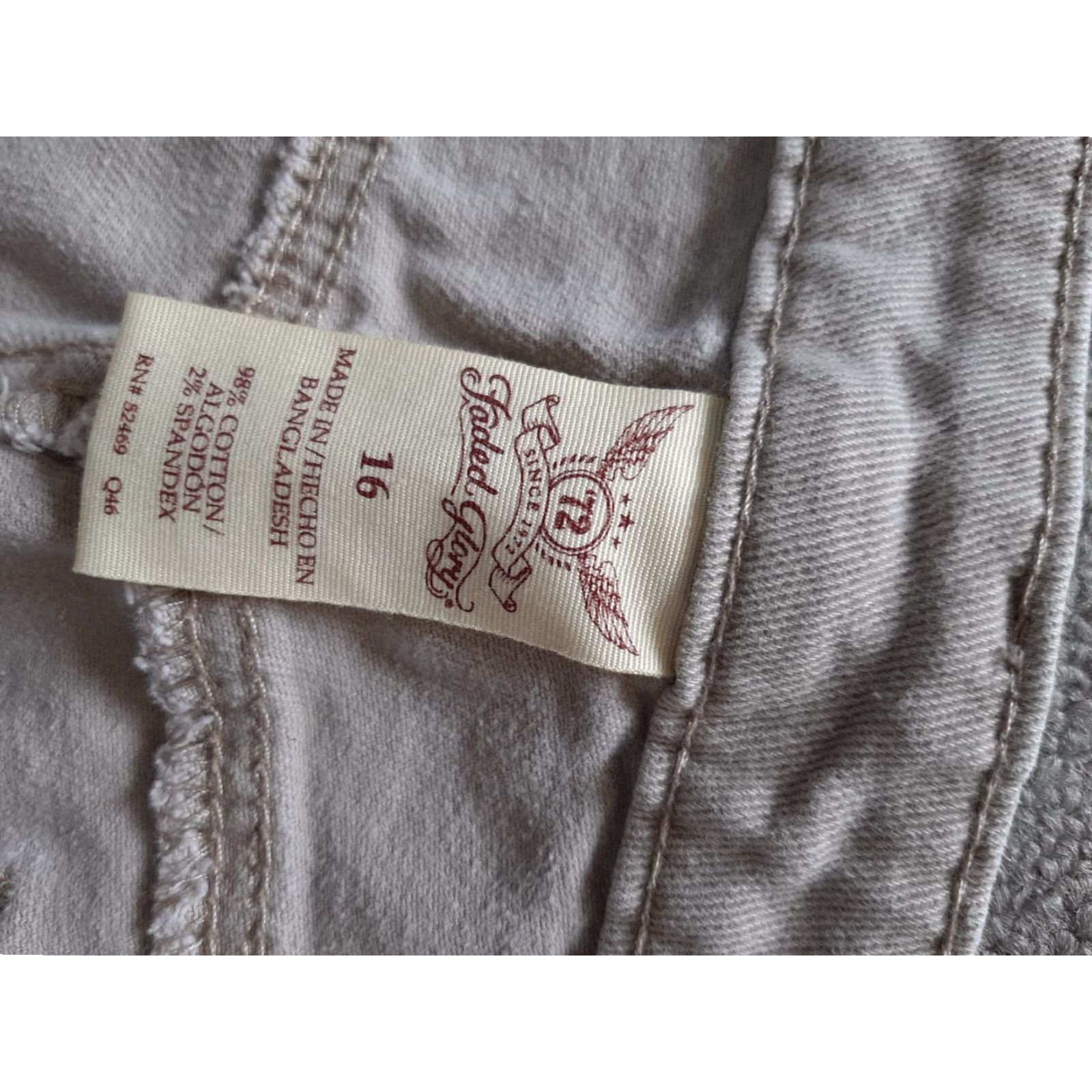 Faded Glory Faded Glory Womens Jeans Jegging Beige 16 Regular Stretch Solid Medium Polyester Blend Machine Washable Beige Pants Size 16 Womens Jeans Size 38" / US 16 / IT 52 - 4 Thumbnail