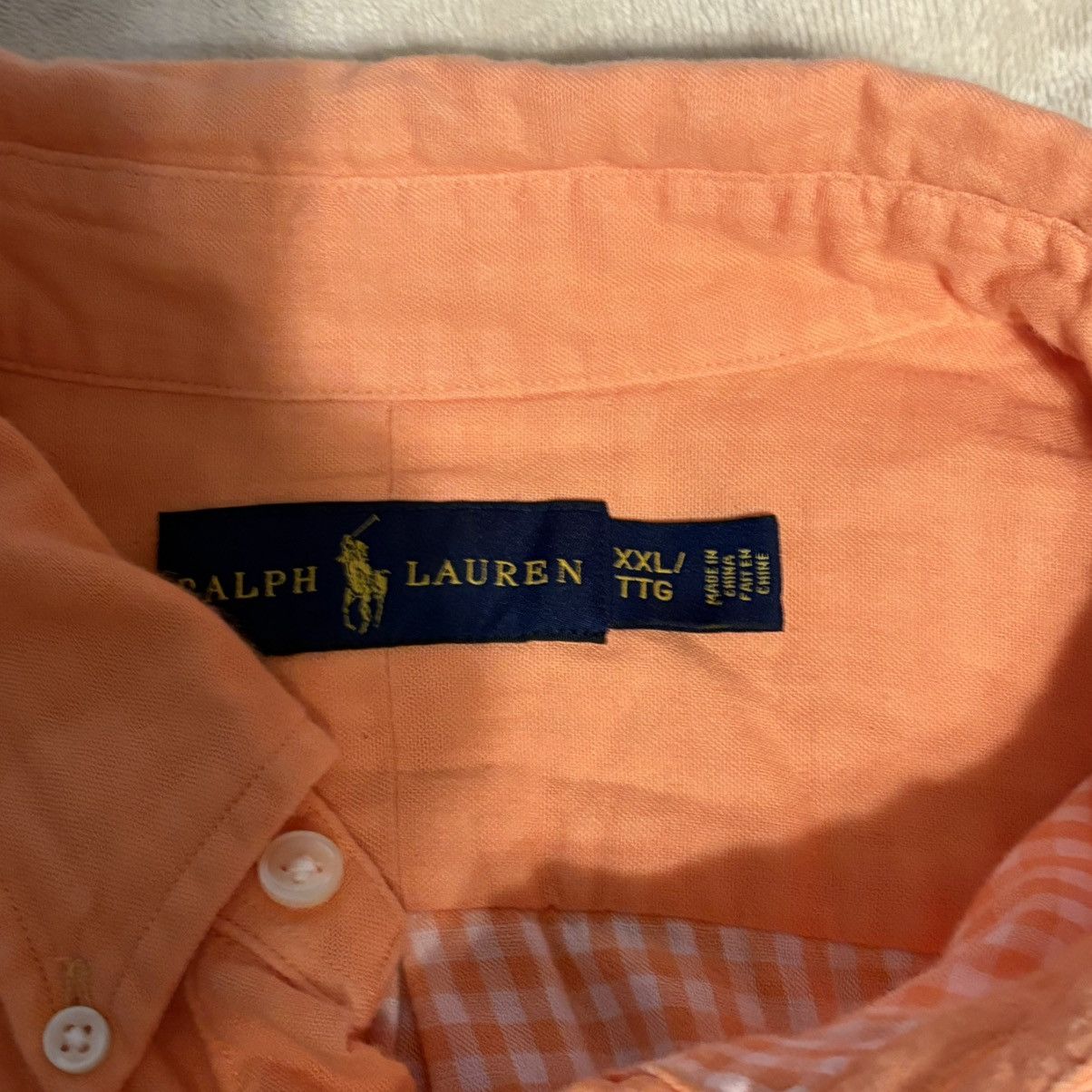 Polo Ralph Lauren Ralph Lauren Button Up Shirt Mens XXL Slim Fit Orange Size US XXL / EU 58 / 5 - 4 Thumbnail