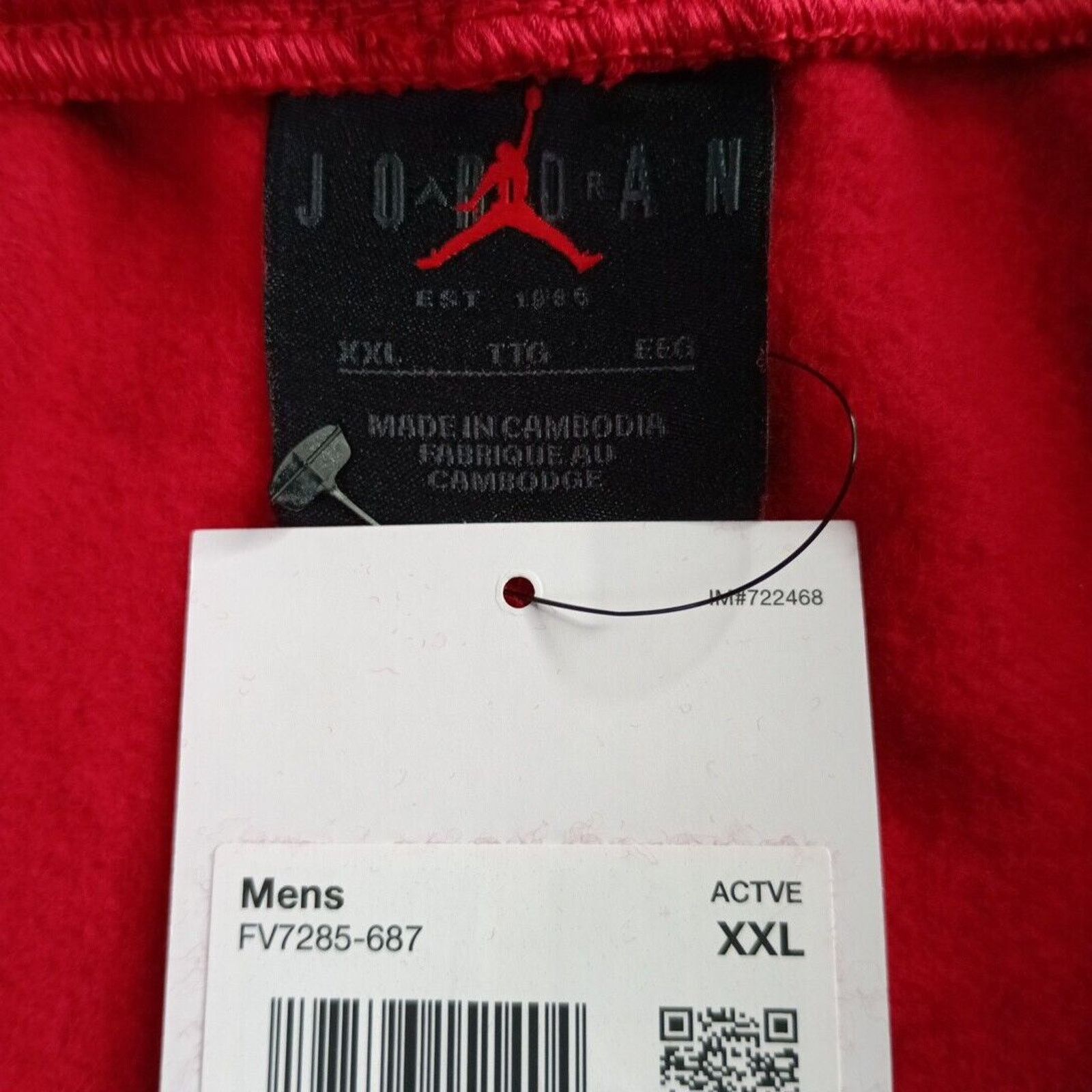 Nike Jordan Nike Men’s Active Fleece Shorts FV7285 Size 2XL Red Size US 40 / EU 56 - 4 Thumbnail
