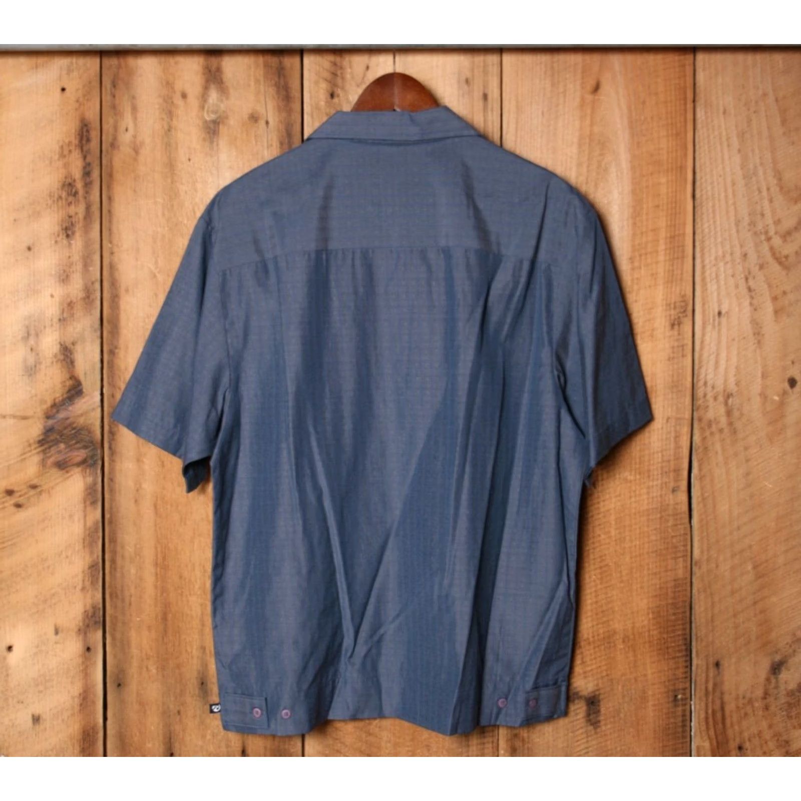 Vintage VINTAGE Redsand Shirt Men Short Sleeve Button-Up Sz. M Blue 90s Lounge Shirt Size US M / EU 48-50 / 2 - 6 Thumbnail