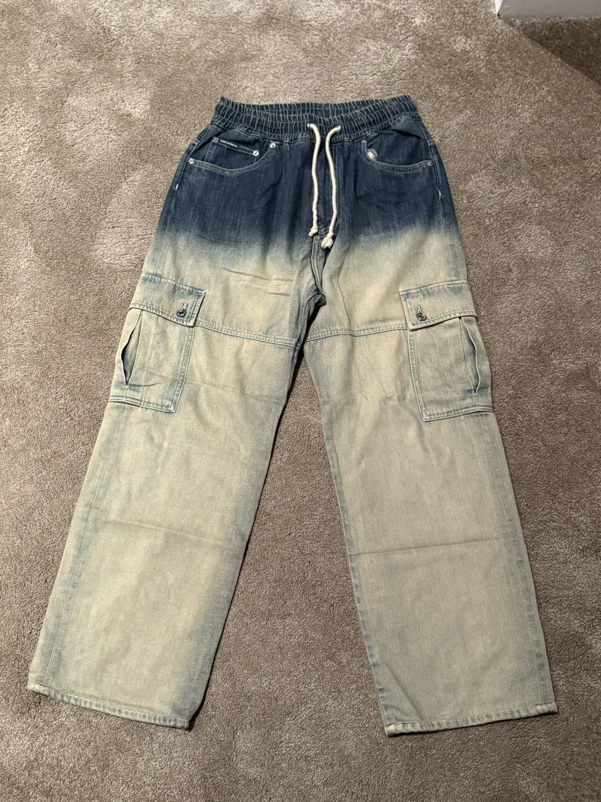 Dolce & Gabbana Dolce & Gabanna Degrade Ombre Denim Cargo Jeans Size US 31 - 1 Thumbnail