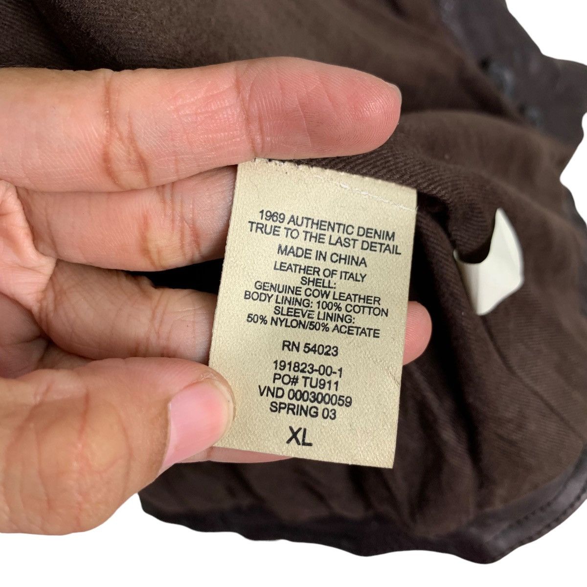 Japanese Brand 1969 AUTHENTIC DENIM Spring 03 Cow Leather Jacket #0366-C17 Size US XL / EU 56 / 4 - 16 Thumbnail