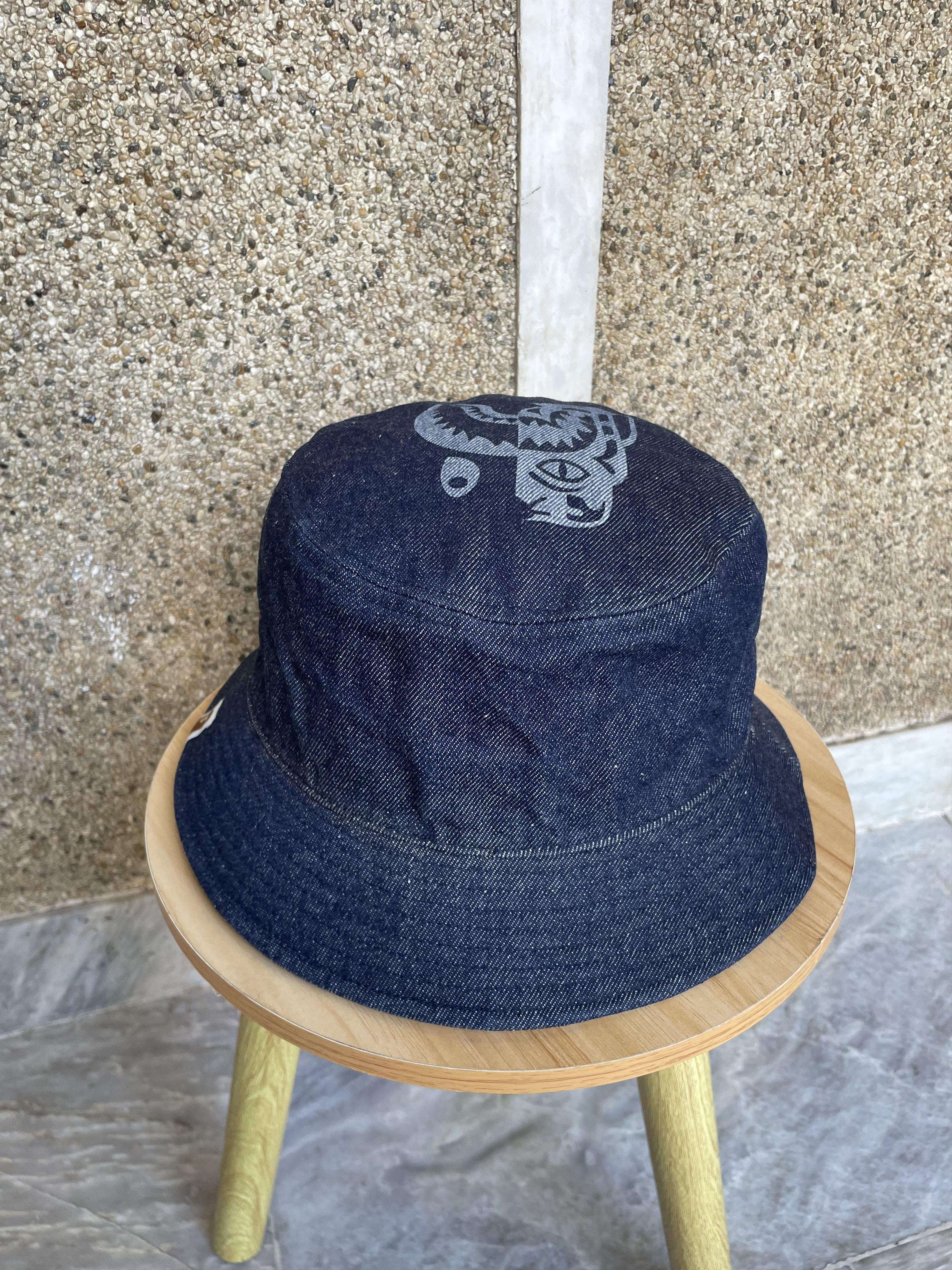 Bape Indigo Tiger Shark Bucket Hat Size ONE SIZE - 6 Thumbnail