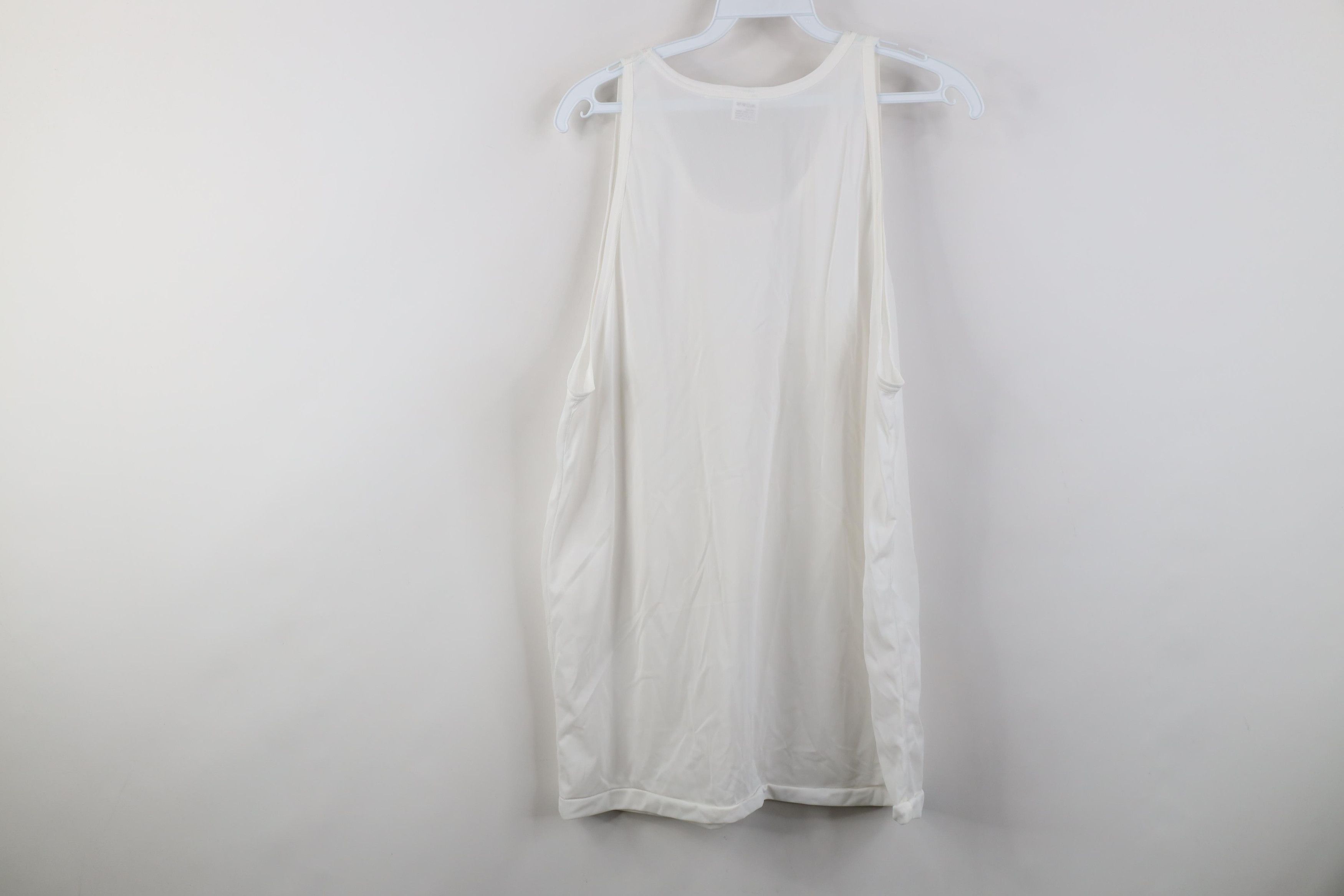 Vintage Vintage 70s Streetwear Mesh Nylon Tank Top T-Shirt White USA Size US L / EU 52-54 / 3 - 9 Thumbnail
