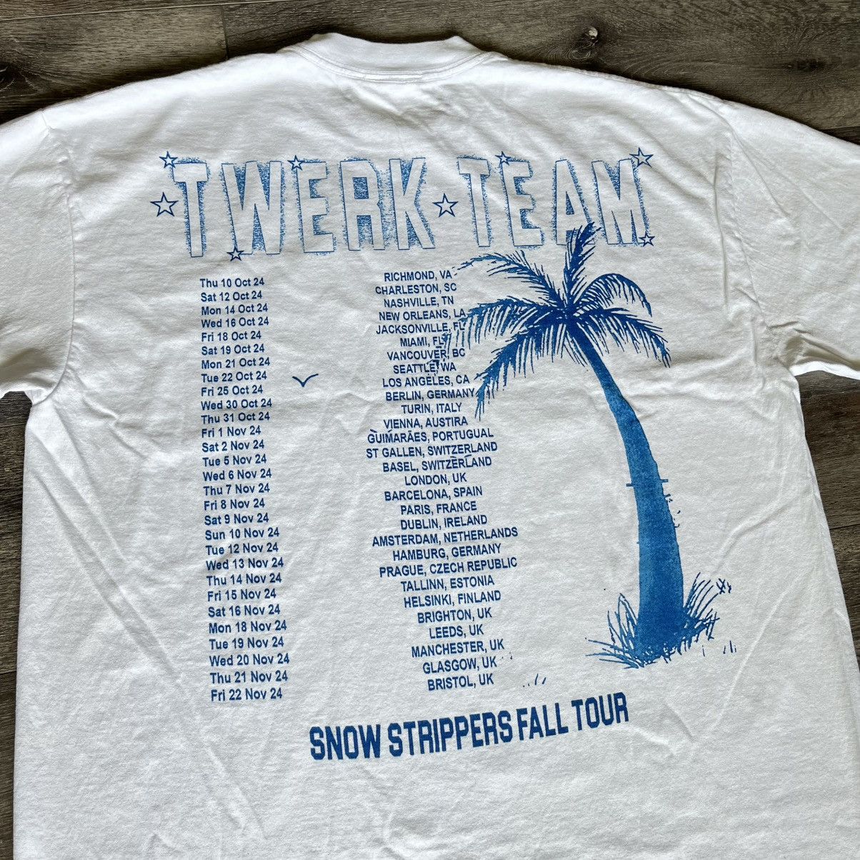 Online Ceramics Snow Strippers Twerk Team Fall World Tour 2024 Tati Logo Tee Size US L / EU 52-54 / 3 - 4 Thumbnail