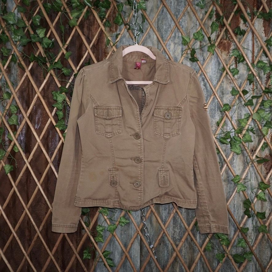 Vintage Large - Vintage Y2K SO button femme 2000s brown jacket Size L / US 10 / IT 46 - 1 Thumbnail