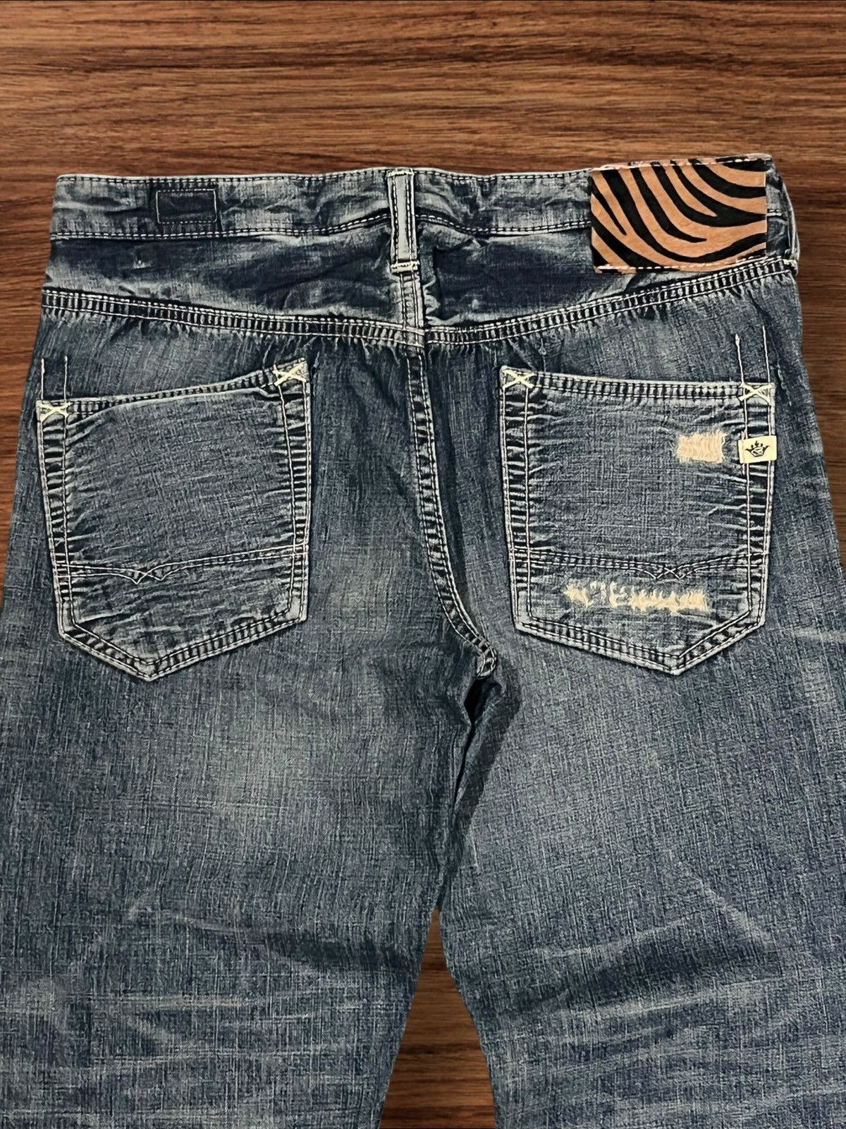 Japanese Brand ⚡️Insane⚡️Japanese Brand Brappers Union Made Distressed Jeans Size US 28 / EU 44 - 6 Thumbnail