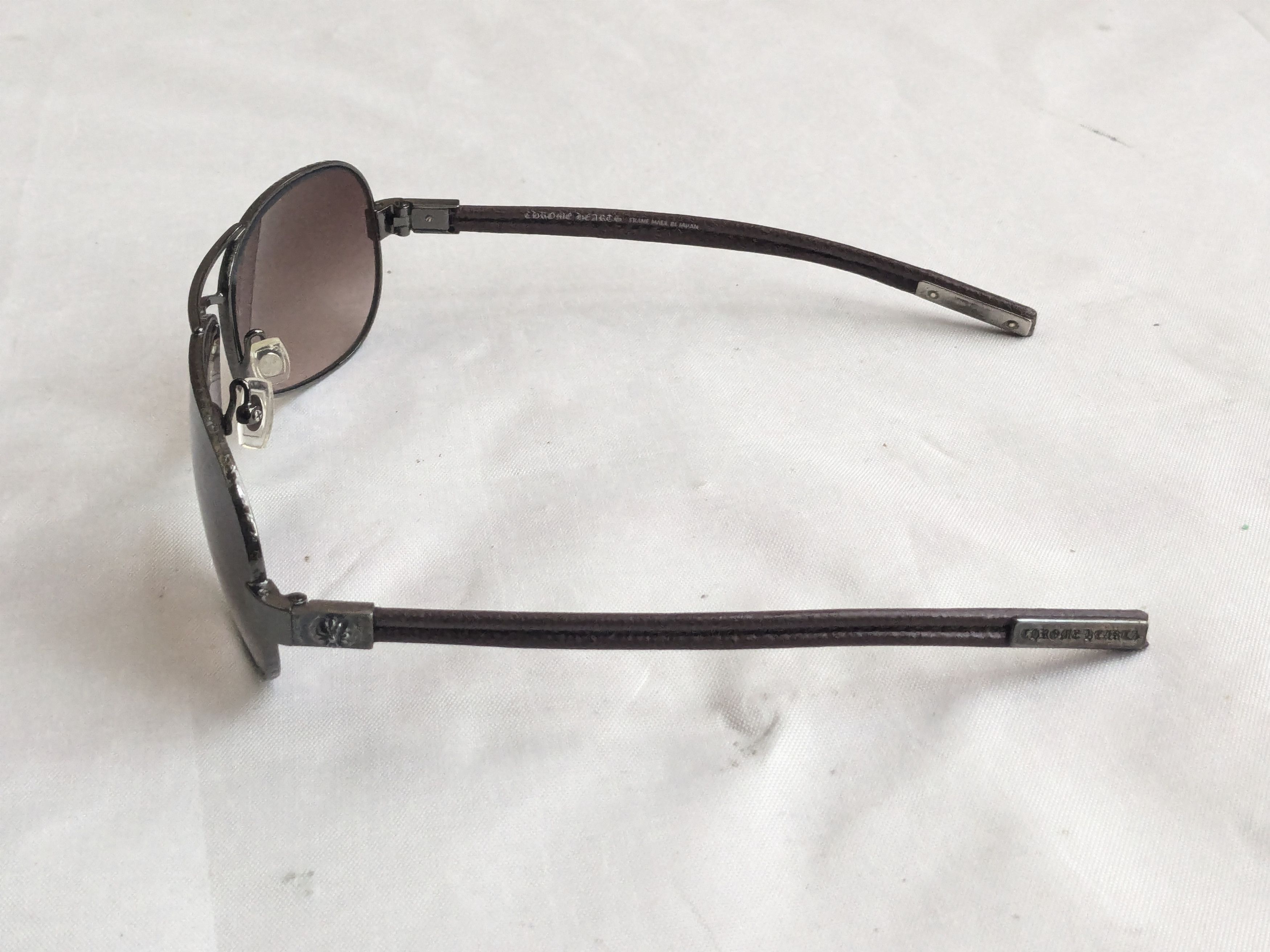 Chrome Hearts Chrome Hearts Red Riot Sunglasses Brown Leather Size ONE SIZE - 9 Thumbnail