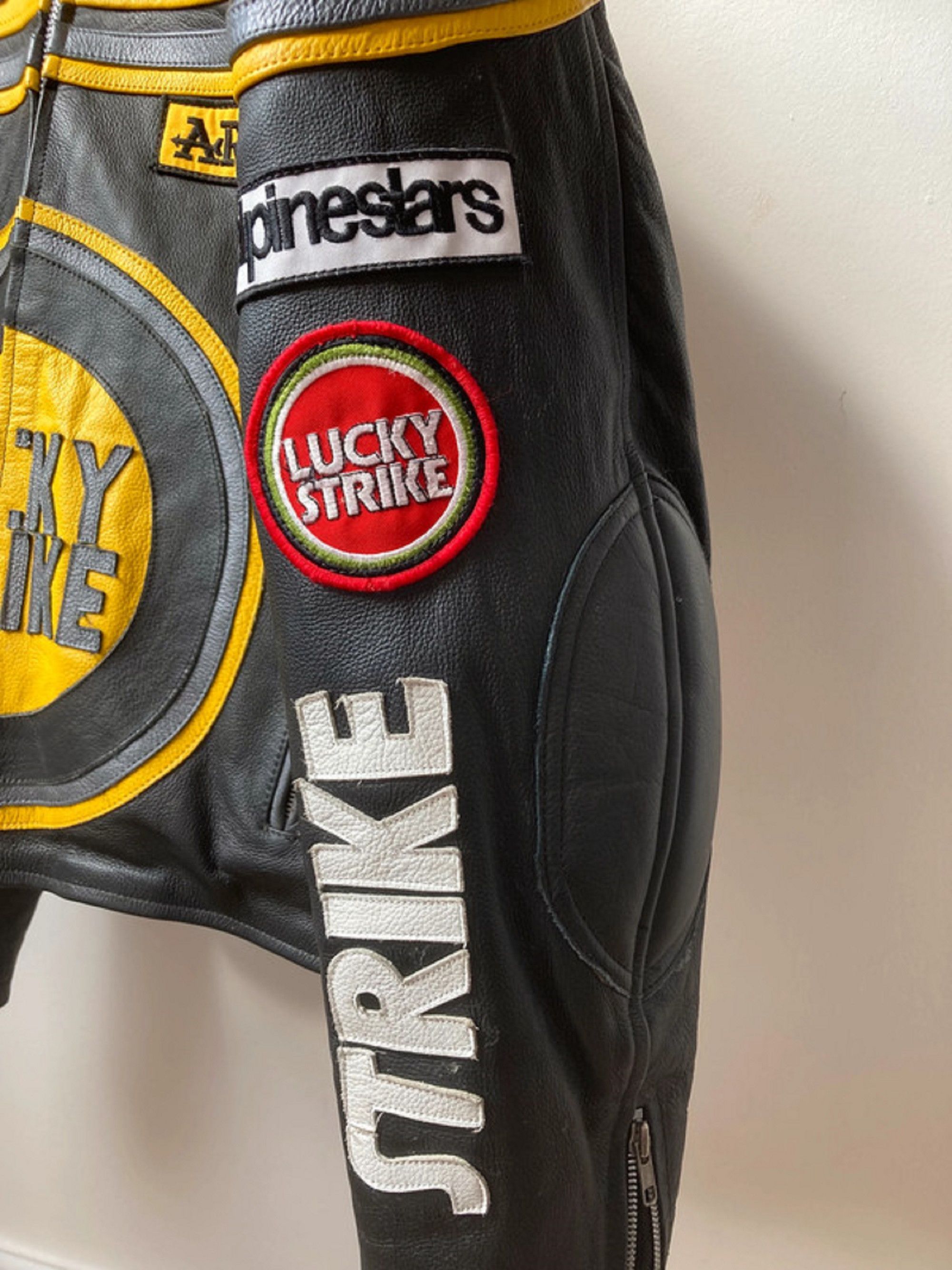 Genuine Leather Lucky strike Rare 1990s Leather Jacket Size US L / EU 52-54 / 3 - 4 Thumbnail