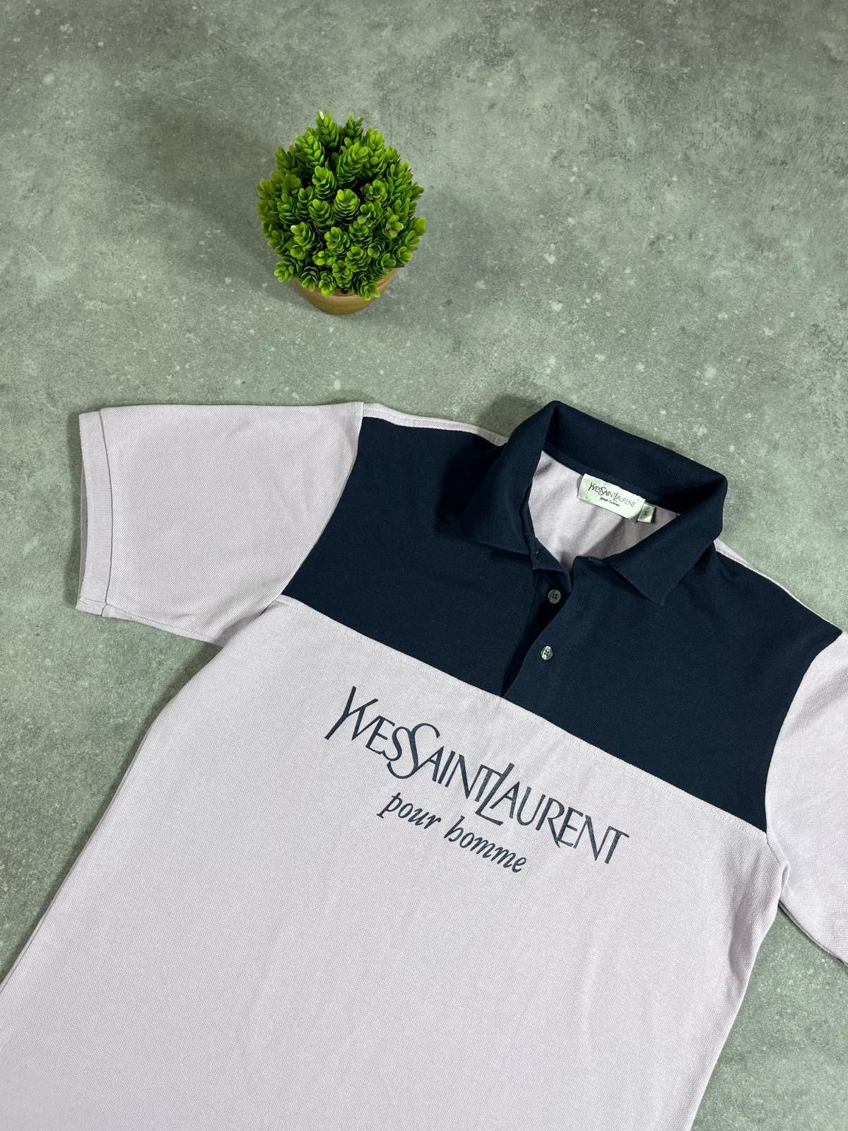 Vintage × Yves Saint Laurent Yves Saint Laurent Polo Shirt Big Logo Vintage YSL Size US S / EU 44-46 / 1 - 3 Thumbnail