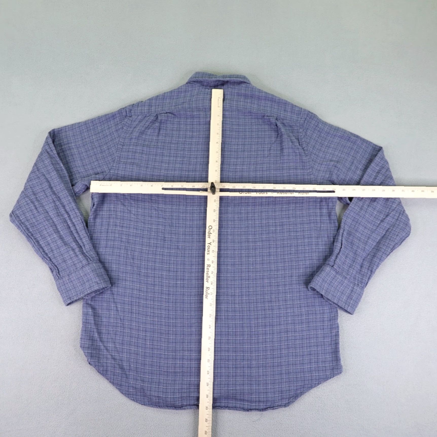 Polo Ralph Lauren Polo Ralph Lauren Shirt Mens XL Blue Plaid Flannel Button Up Casual Classic Fit Size US XL / EU 56 / 4 - 4 Thumbnail