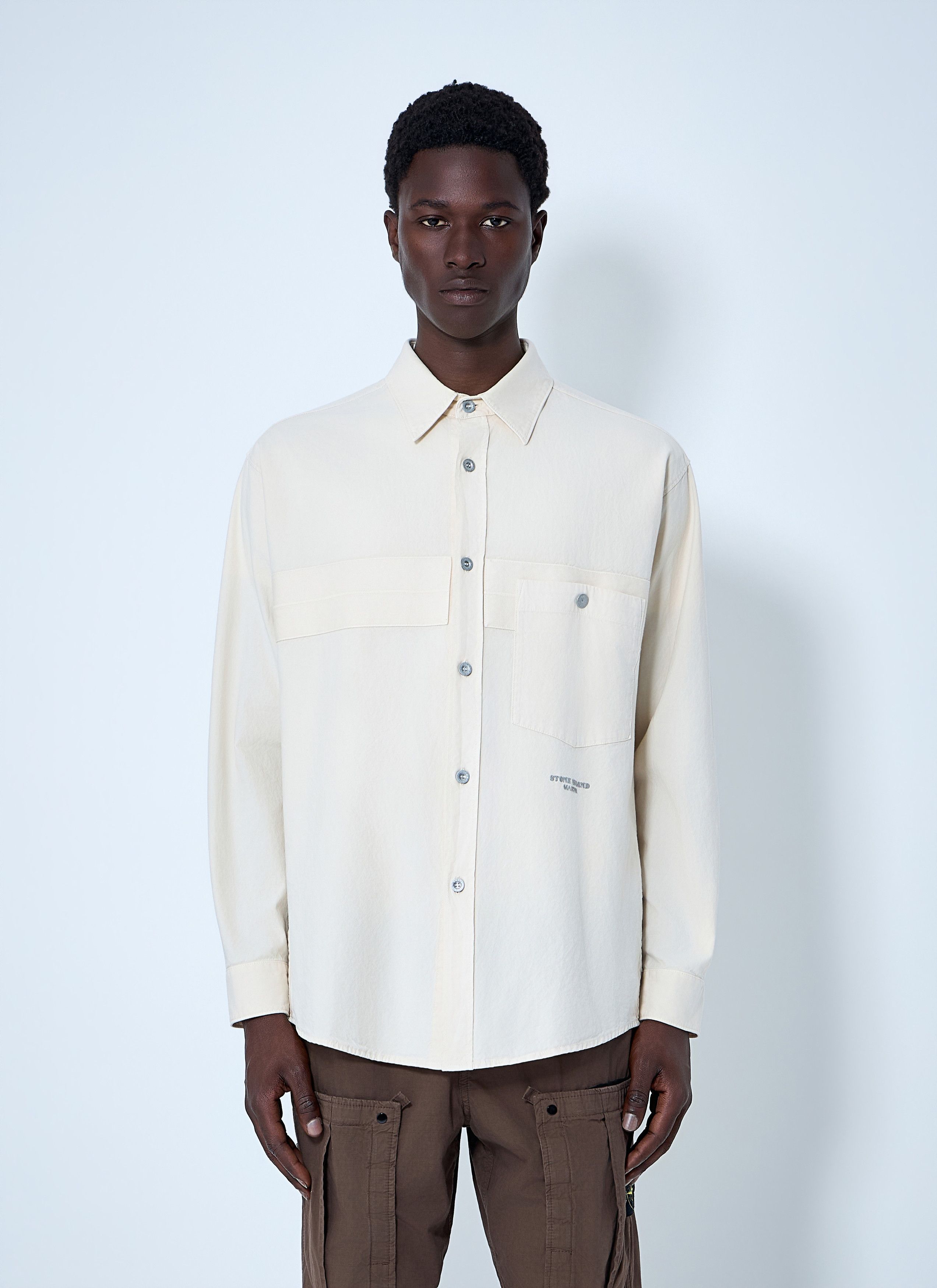 Stone Island Long Sleeve Cotton Button-Down Shirt Size US S / EU 44-46 / 1 - 1 Thumbnail