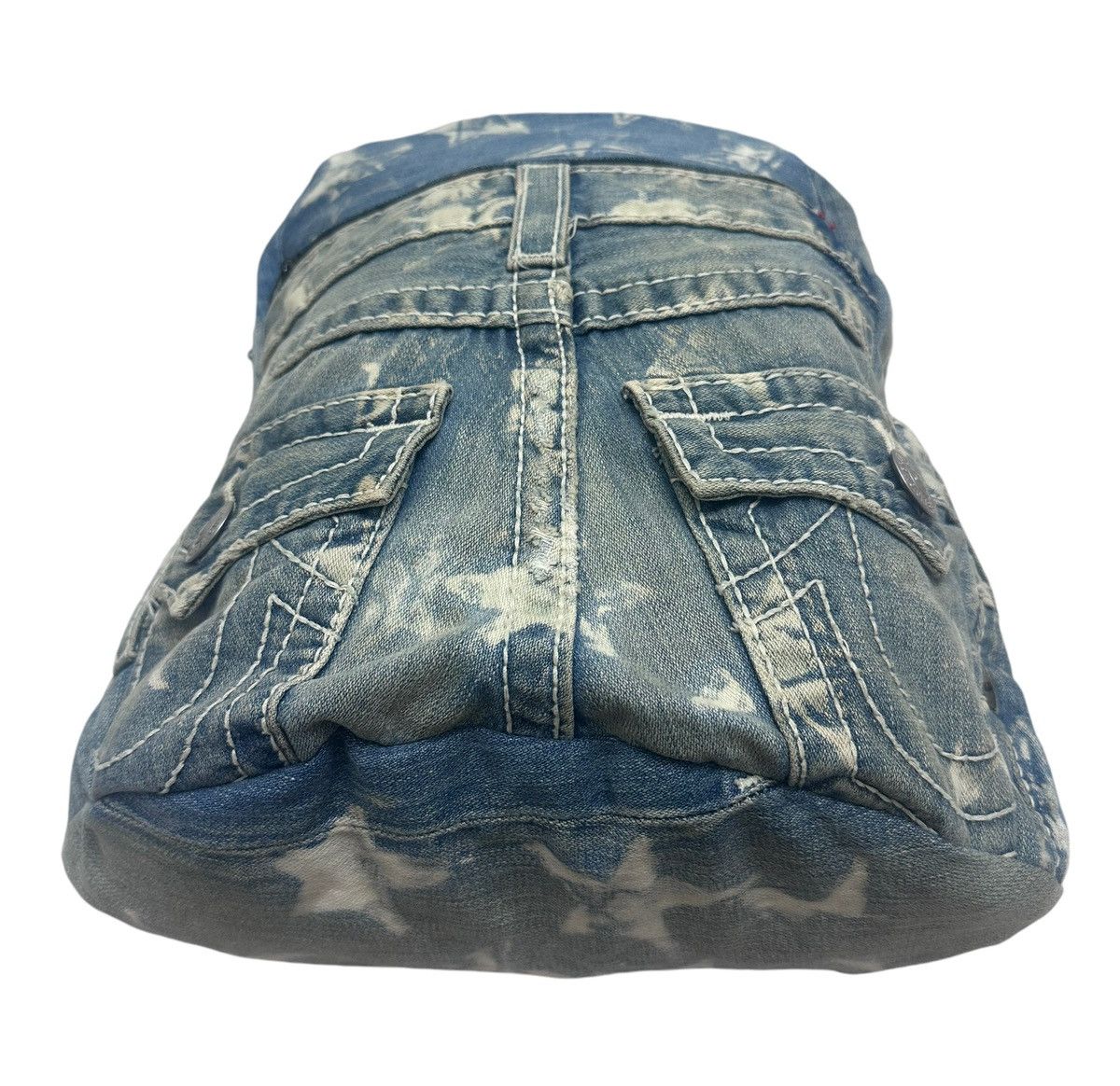 If Six Was Nine RARE ‼️ True Religion Patchwork Custom Made Denim Backpack Size ONE SIZE - 5 Thumbnail