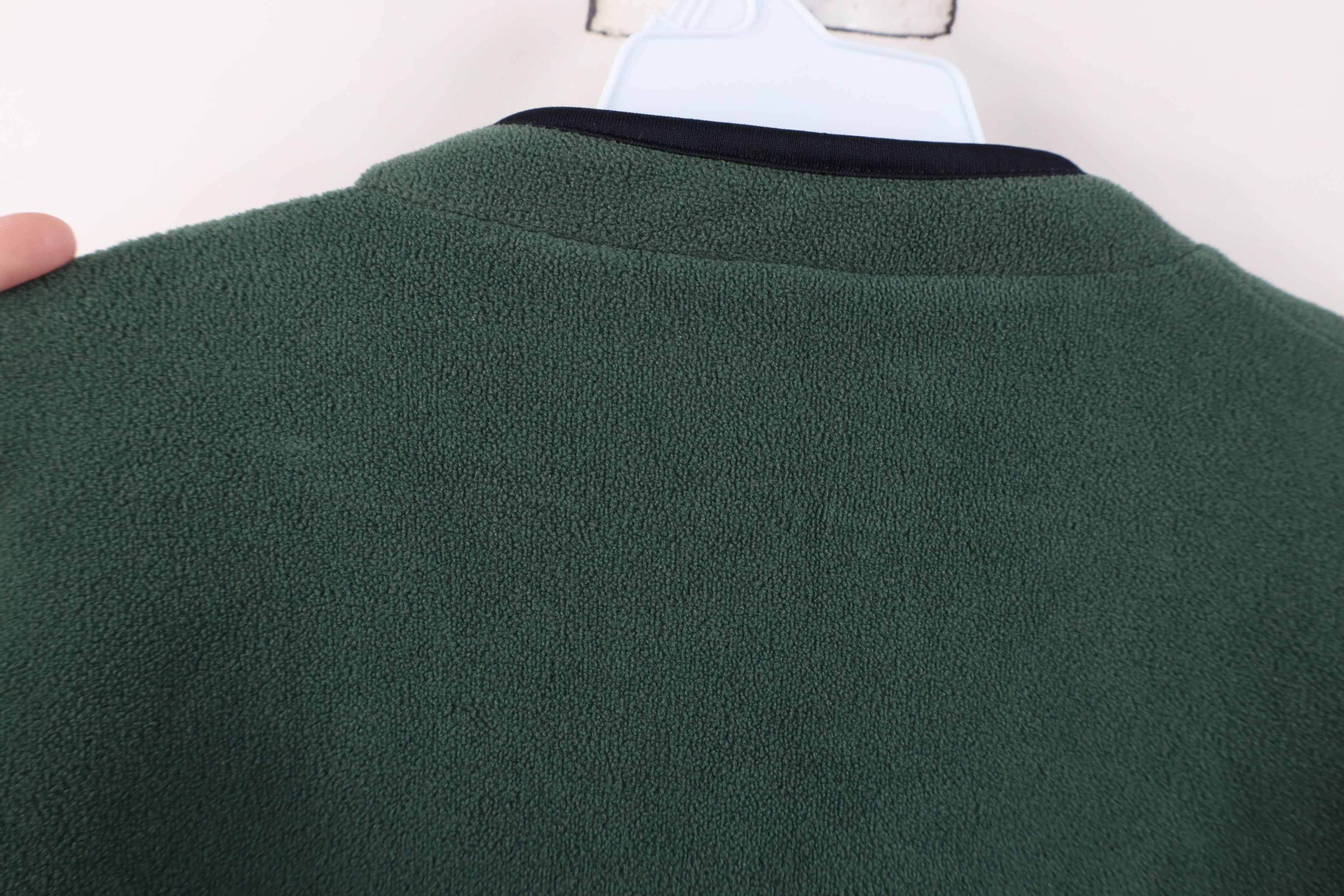Vintage Vintage 90s Y2K Streetwear Blank Fleece Sweater Green Size US M / EU 48-50 / 2 - 10 Thumbnail