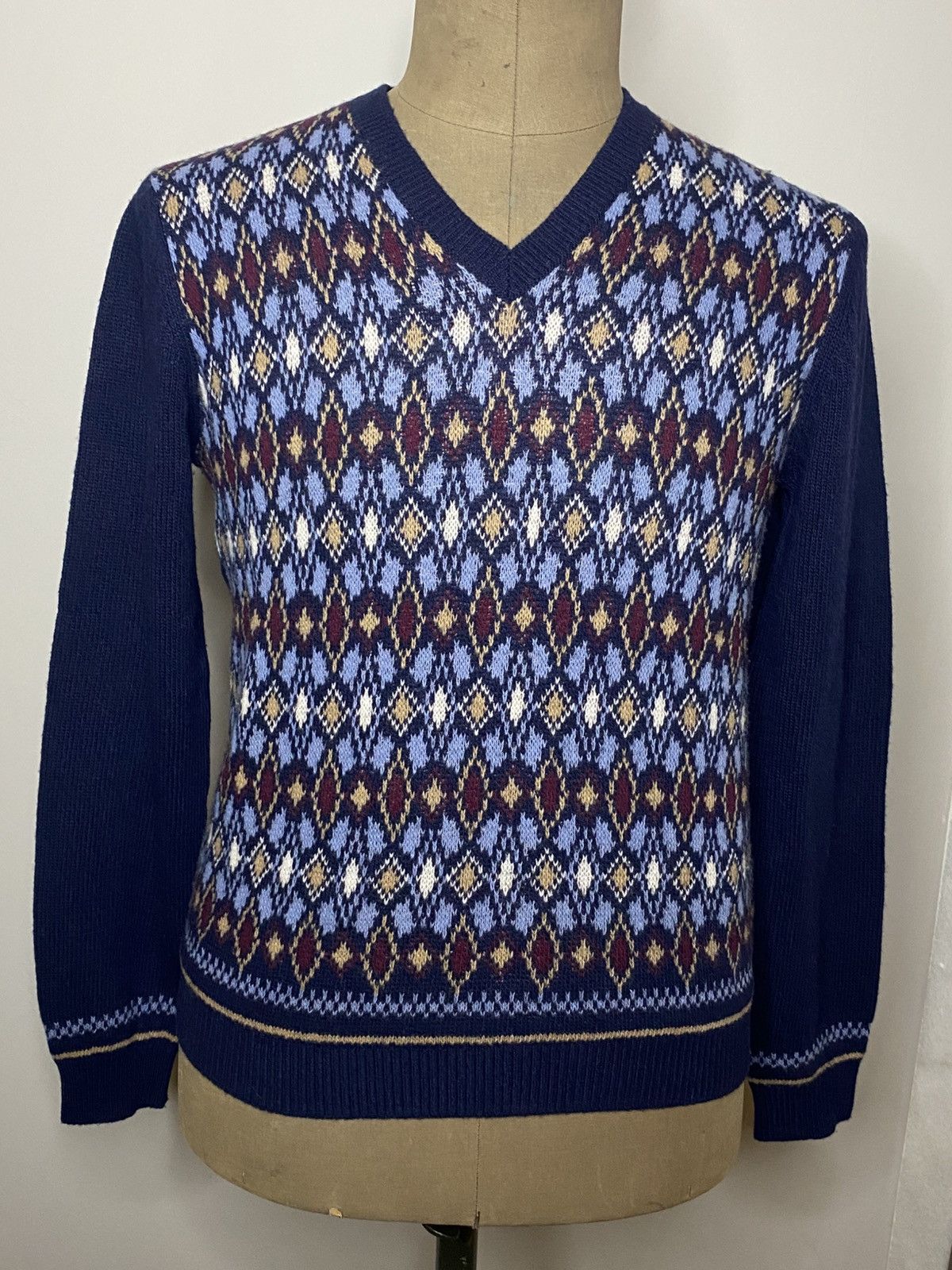 Prada Prada Wool Cashmere Fair Isle Knit Sweater - Size 48 Size US M / EU 48-50 / 2 - 1 Thumbnail