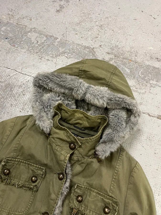 Daniele Alessandrini Daniele Alessandrini Multi-Pocket Khaki Hooded Jacket Size XS / US 0-2 / IT 36-38 - 5 Thumbnail