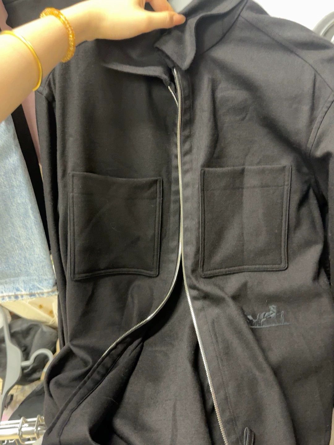 Hermes Hermes Black Zip-Front Jacket Size US M / EU 48-50 / 2 - 1 Thumbnail