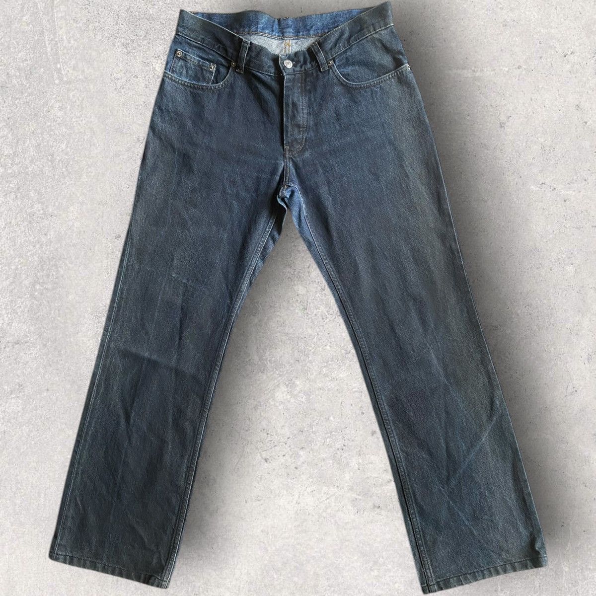 Helmut Lang Archive Coatd Denim Low Waist Contour Fit Size US 31 - 2 Thumbnail