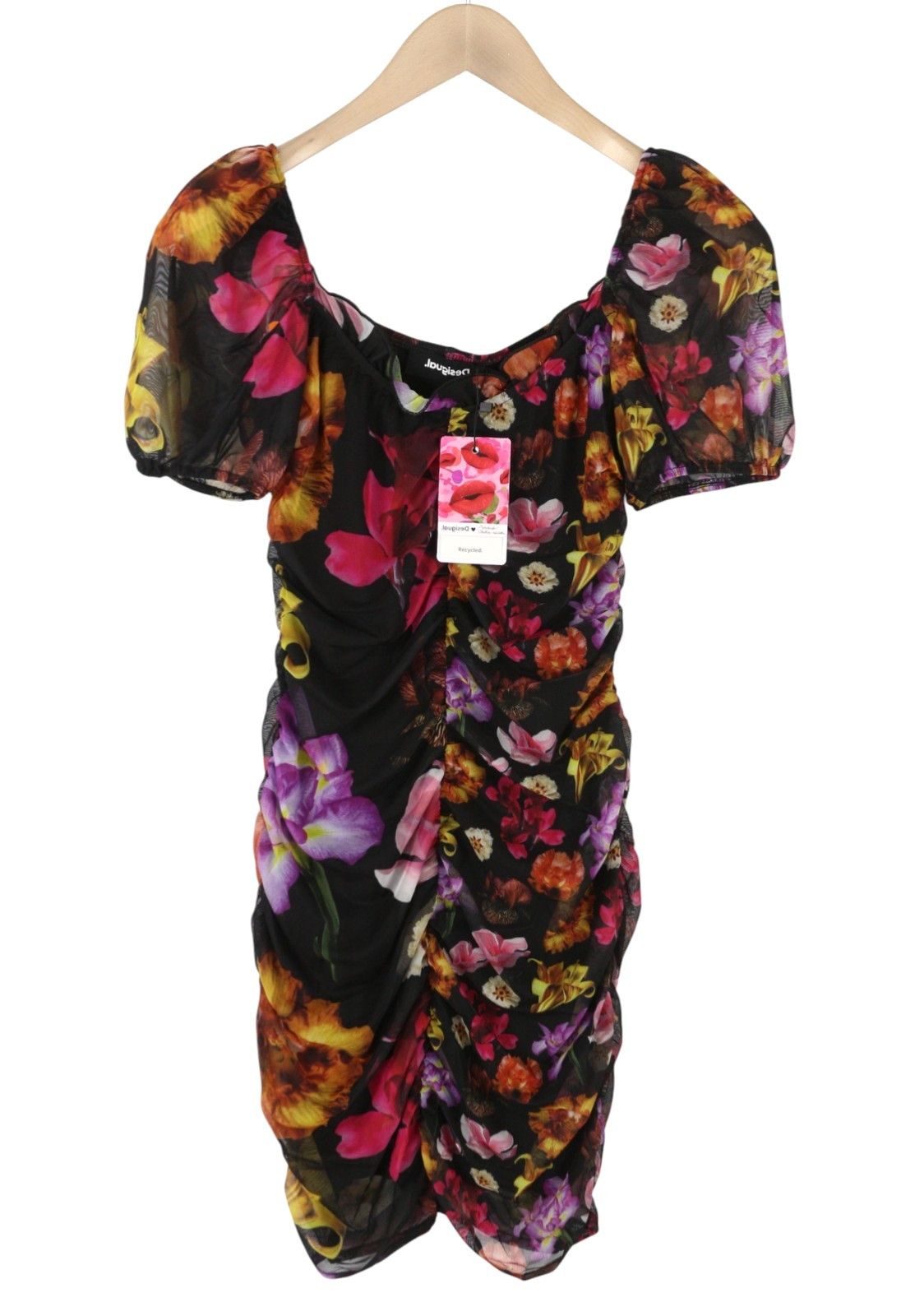 Desigual SALA LACROIX S Black Floral Dress 89025 Size S / US 4 / IT 40 - 4 Thumbnail
