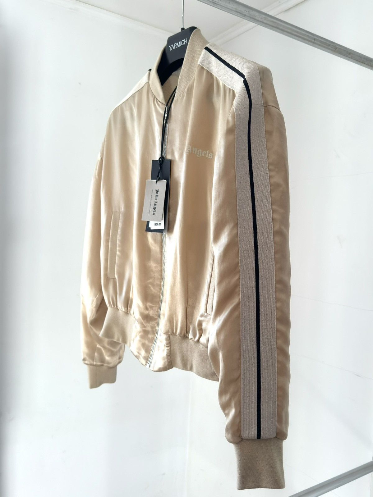 Palm Angels Palm Angels Silk Beige Bomber Jacket Size US S / EU 44-46 / 1 - 5 Thumbnail