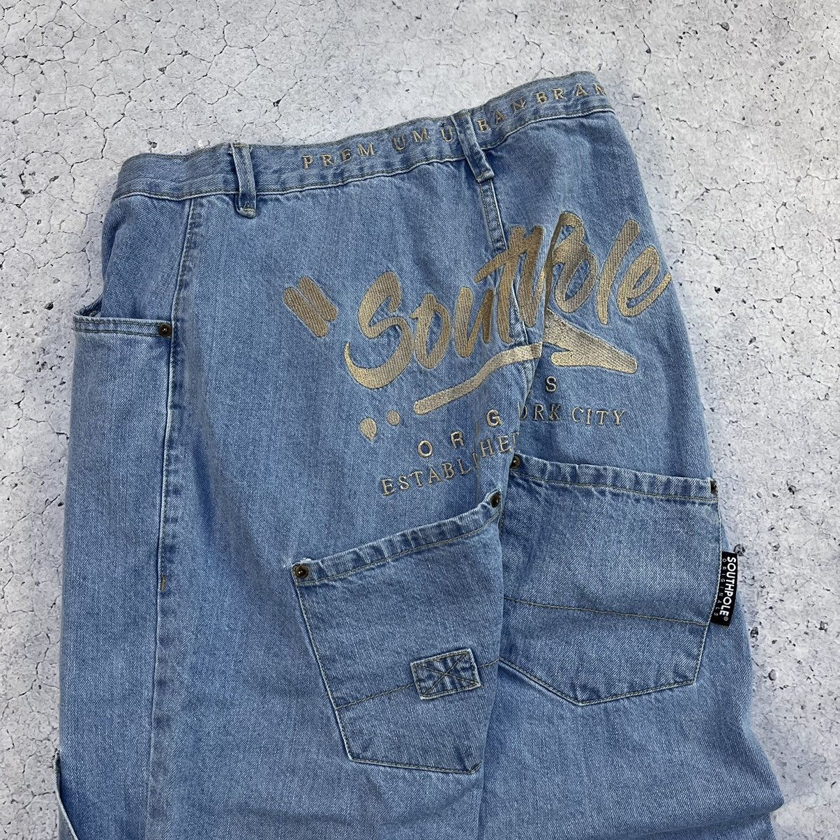 JNCO × Southpole Southpole Og Baggy Embroidered Logo Jeans Vintage Rap Pants Size US 30 / EU 46 - 4 Thumbnail