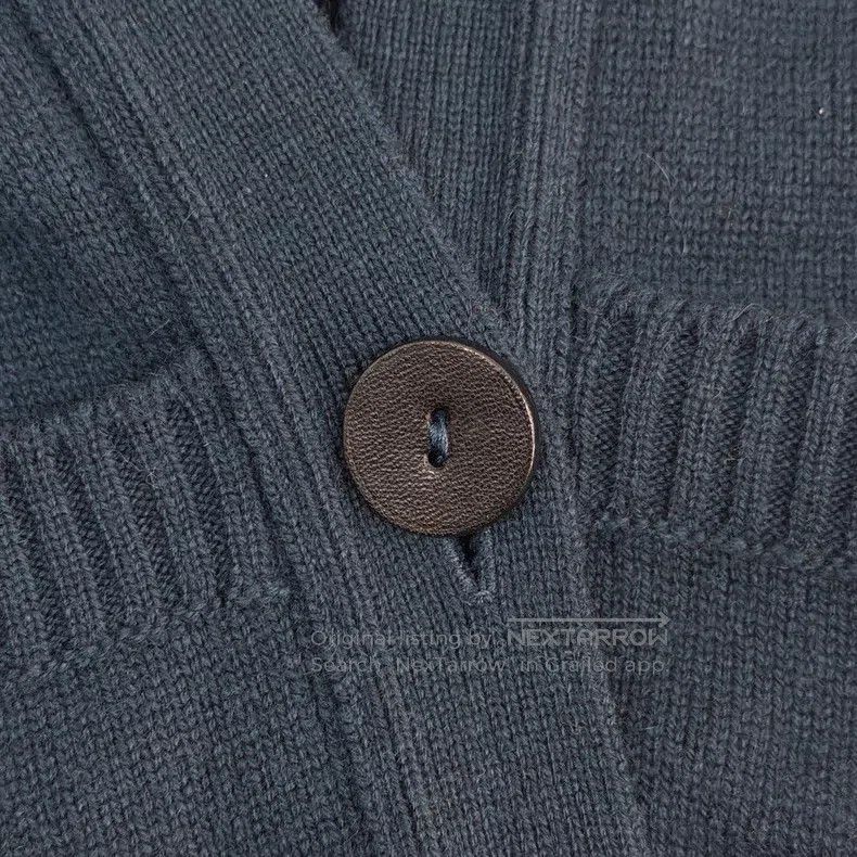 Hermes Navy Cashmere Long Cardigan