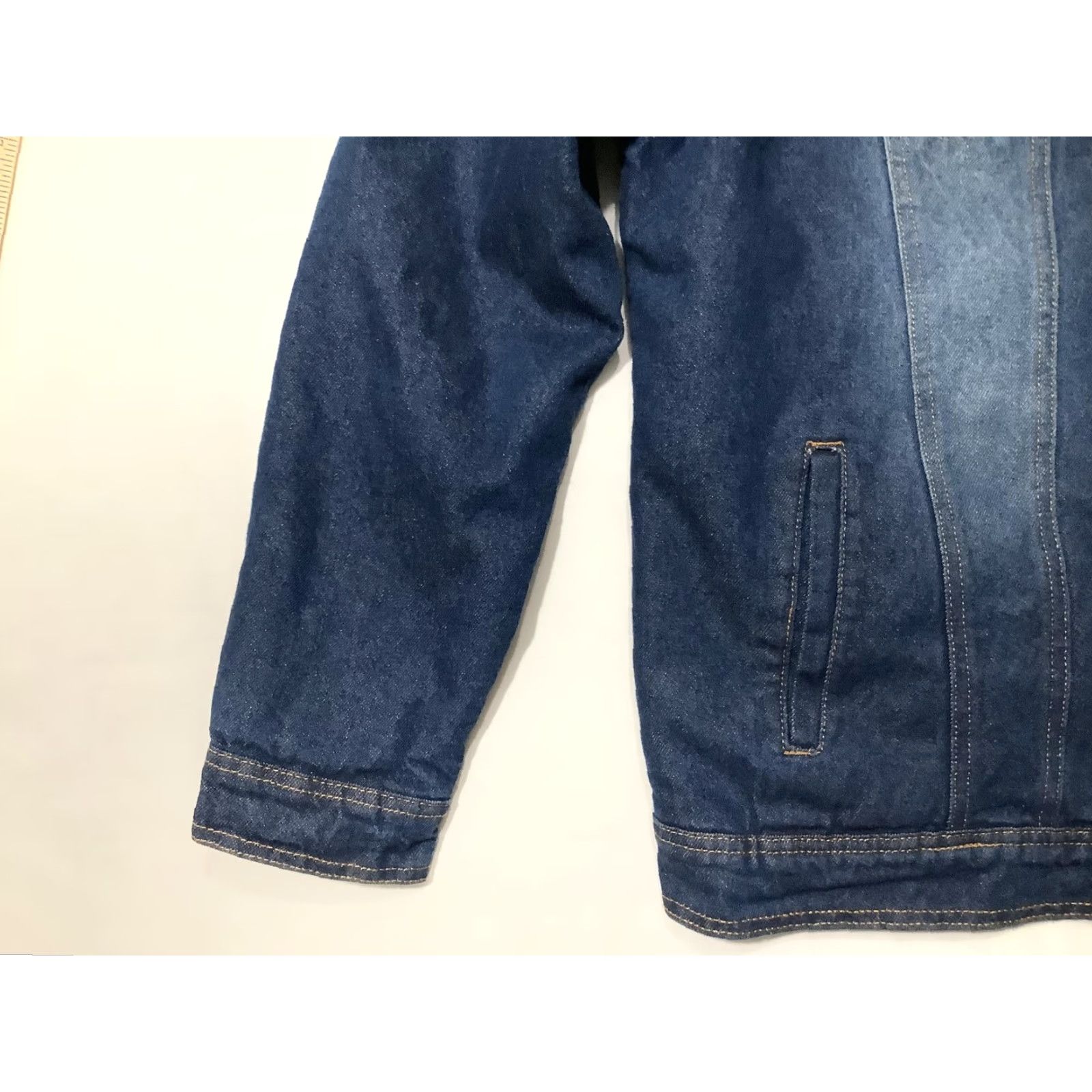 Denime Patrol Jeans Jacket XL Blue Denim Bomber Sherpa Lined Mens Casual Winter Workwear LDJS-002 Size US 36 / EU 52 - 4 Thumbnail