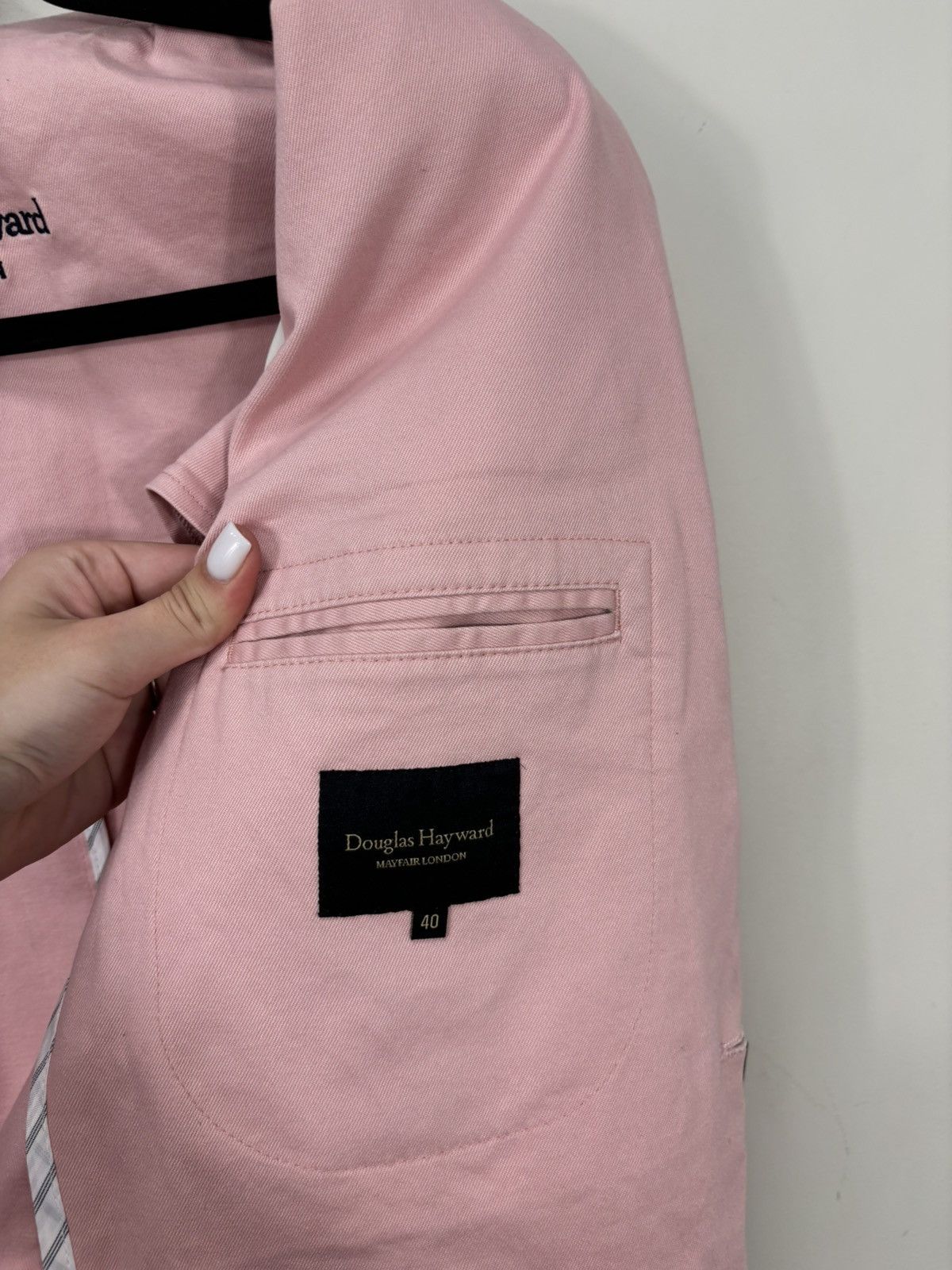 Douglas Hayward Douglas Hayward Men’s Pink Smart Casual Cotton Blazer Jacket Size 40R - 17 Thumbnail