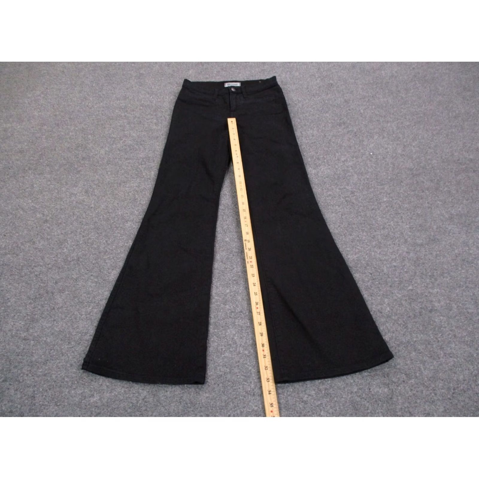 Madewell Madewell Jeans Women's 26 Black Denim Flare Bootcut Casual Wide Size 26" / US 2 / IT 38 - 3 Thumbnail