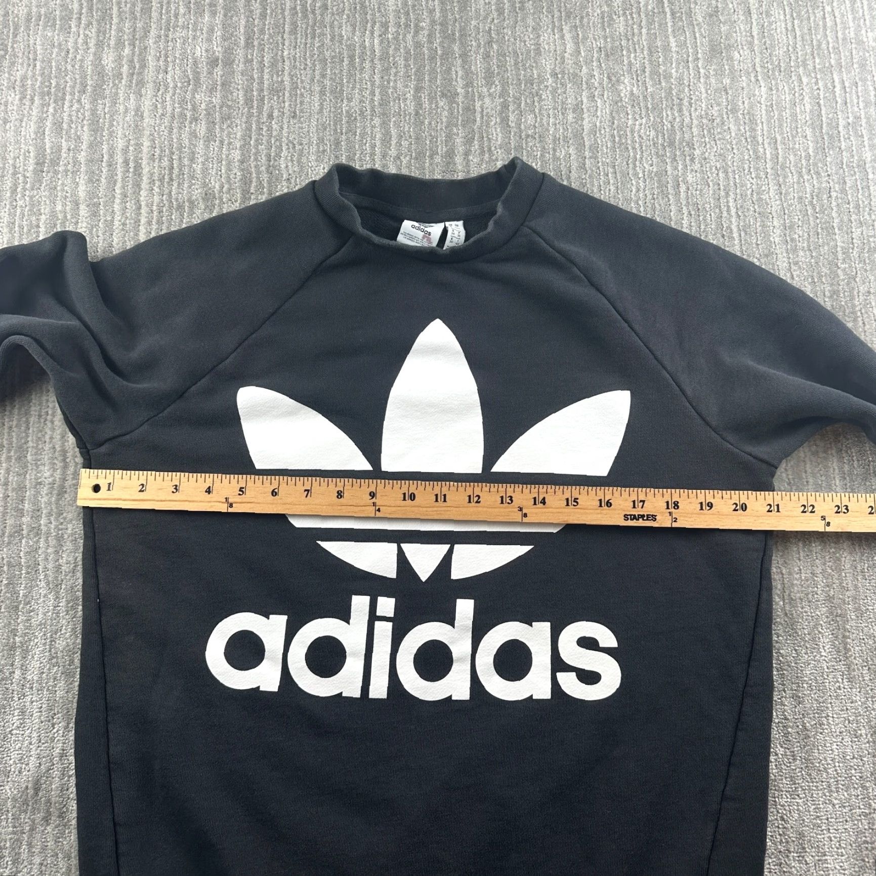 Adidas adidas Sweater Womens Small Black White Logo Spellout Pullover Fleece Ladies Size S / US 4 / IT 40 - 6 Thumbnail