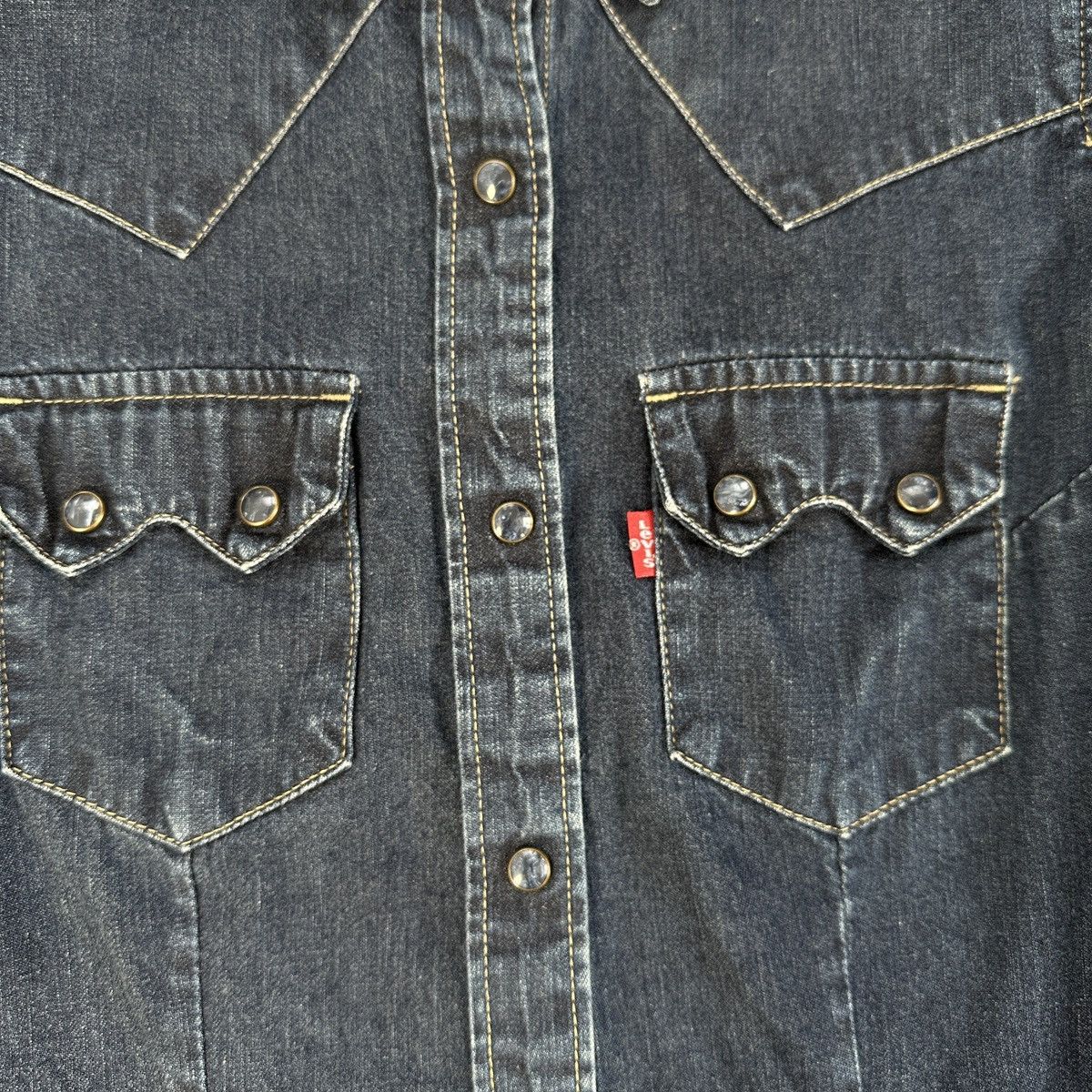 Levi's × Levi's Vintage Clothing × Vintage Vintage Levis Red Tab Girls Denim Button Ups Shirt Size M / US 6-8 / IT 42-44 - 5 Thumbnail