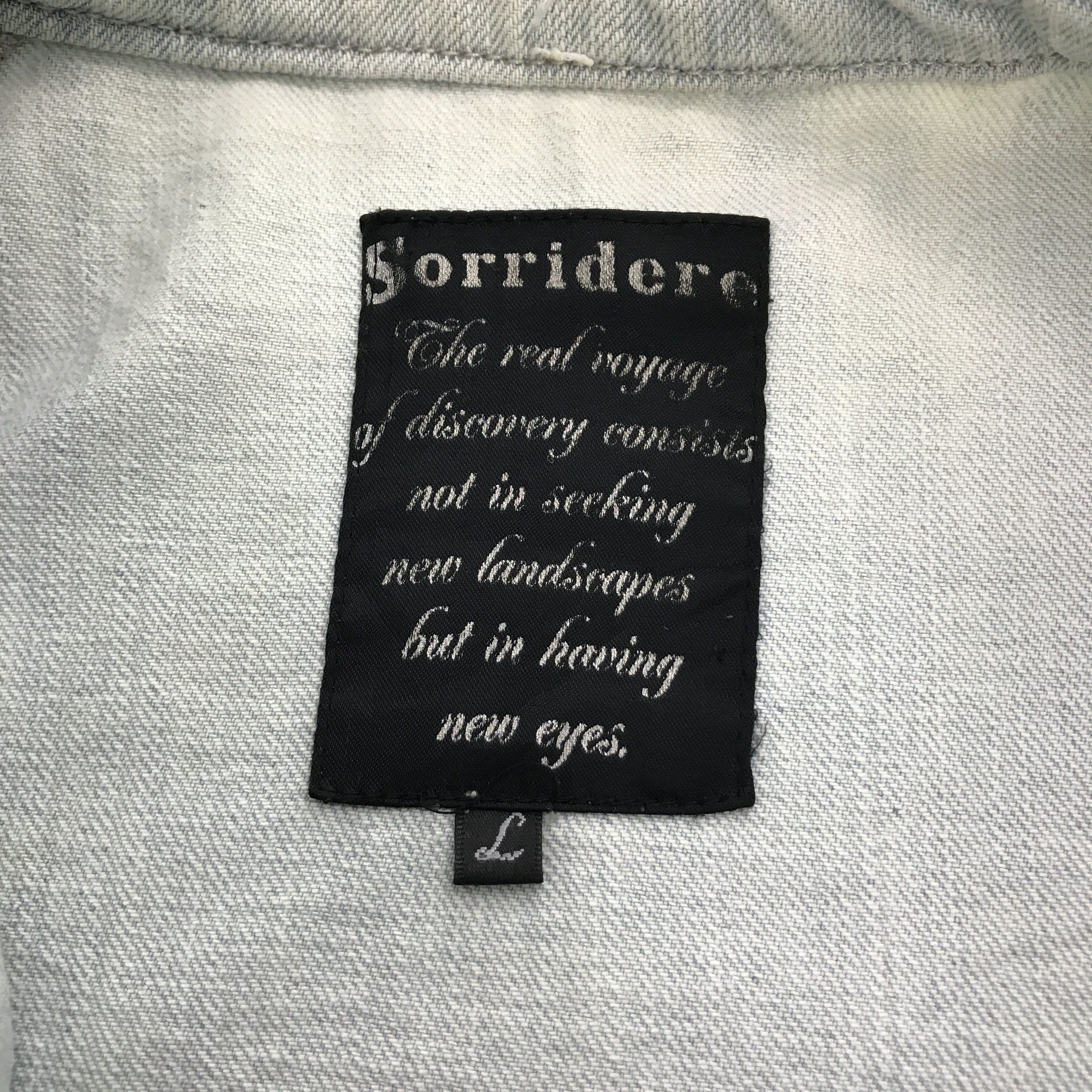 Japanese Brand JAPAN SORRIDERE LIGHT WASH DENIM PUNK BONDAGE JACKET Size US S / EU 44-46 / 1 - 14 Thumbnail