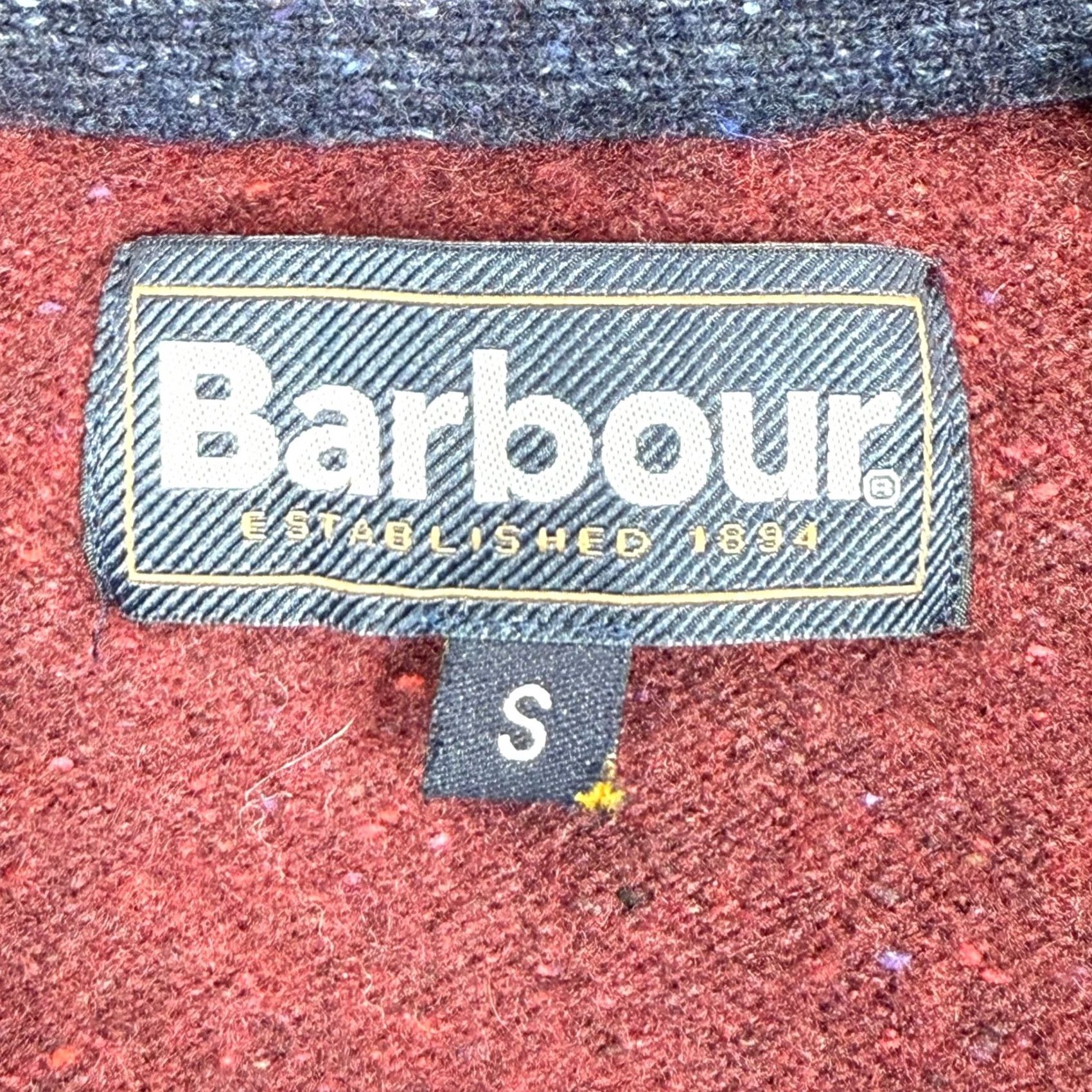 Barbour Barbour Sweater Wool Blend Knit 1/4 Zip Burgundy Speckled Size S Womens Pullover Mock Neck Long Sleeve Regular Unisex Adults Recycled Text: None Size S / US 4 / IT 40 - 6 Thumbnail