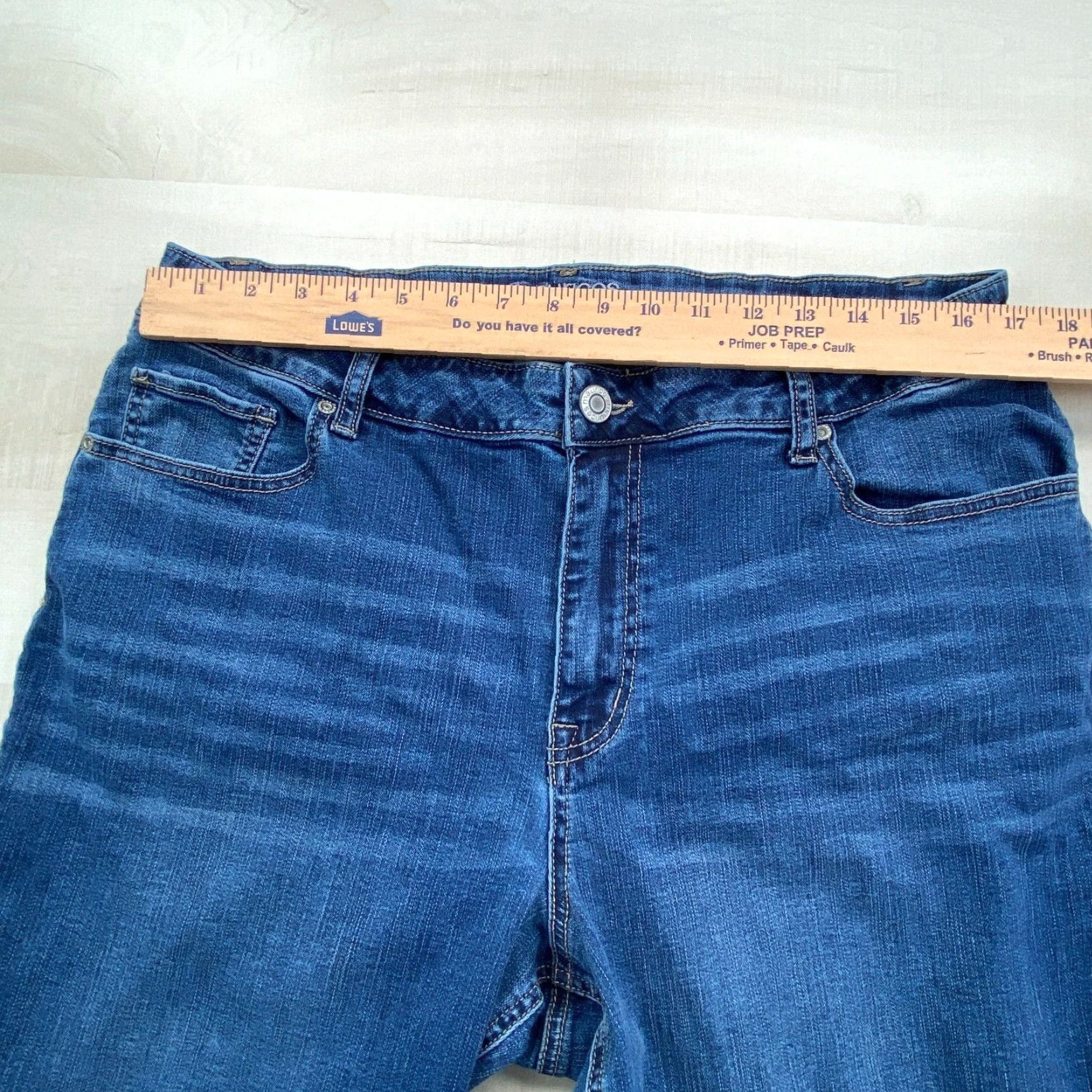 Vintage Maurices Womens High Rise Bootcut Jeans Blue 34 Medium Wash Stretch Cotton Blend Size 24" / US 00 / IT 34 - 7 Thumbnail