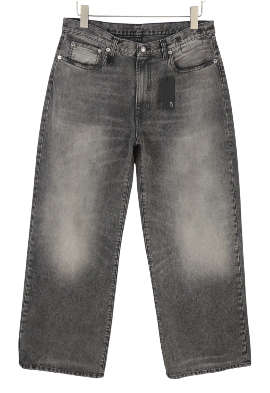 R13 D'ARCY LOOSE 33 Polaris Black Ripped PS26 Jeans 88929 Size US 33 - 2 Thumbnail