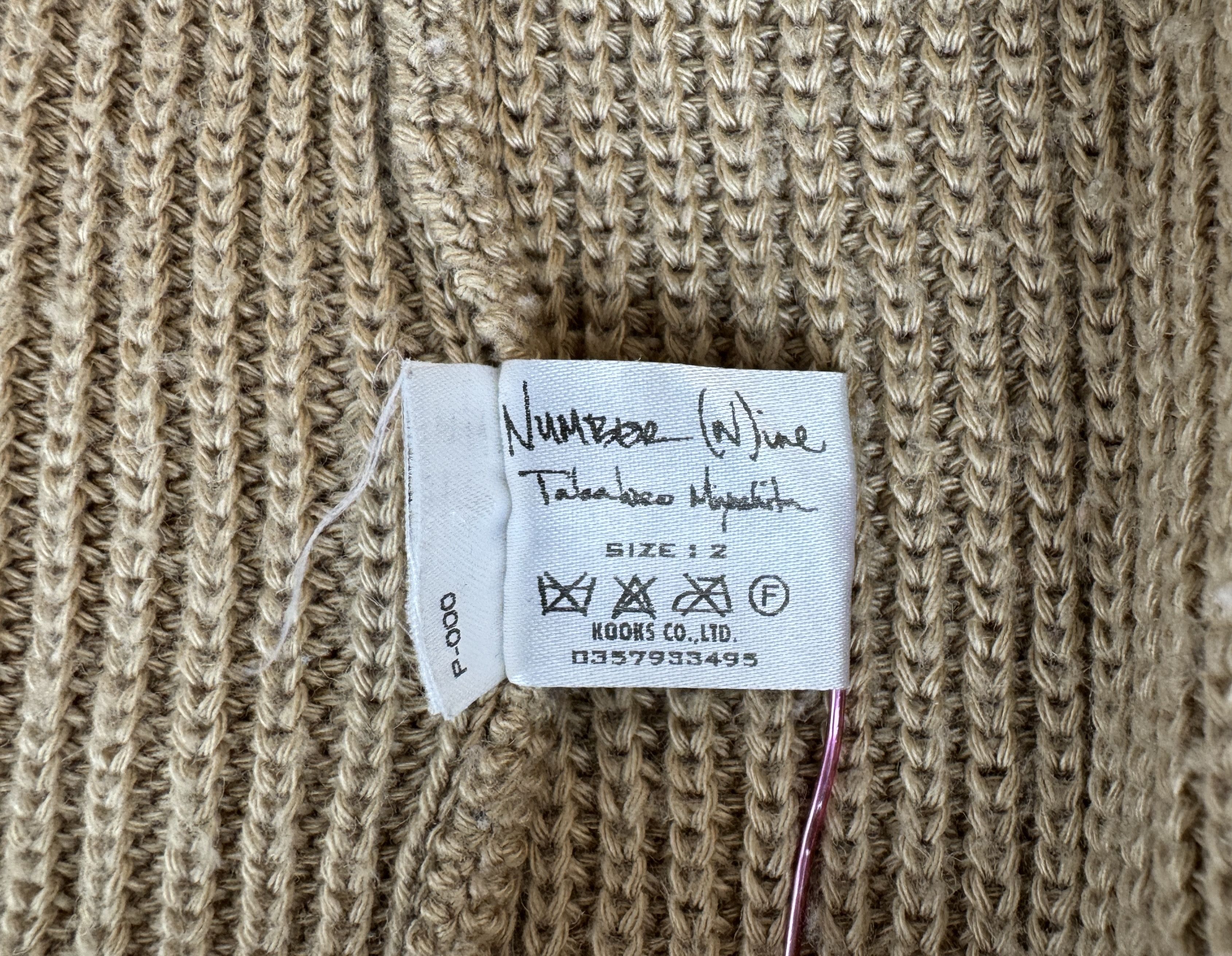 Number (N)ine NUMBER (N)INE - TOUCH ME I'M SICK MOHAIR CARDIGAN GOLD SZ 2 Size US M / EU 48-50 / 2 - 12 Thumbnail