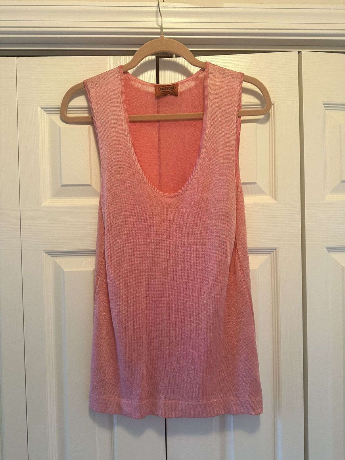 Missoni MISSONI Metallic Pink Tank Top Size 50 IT Size XL / US 12-14 / IT 48-50 - 8 Thumbnail