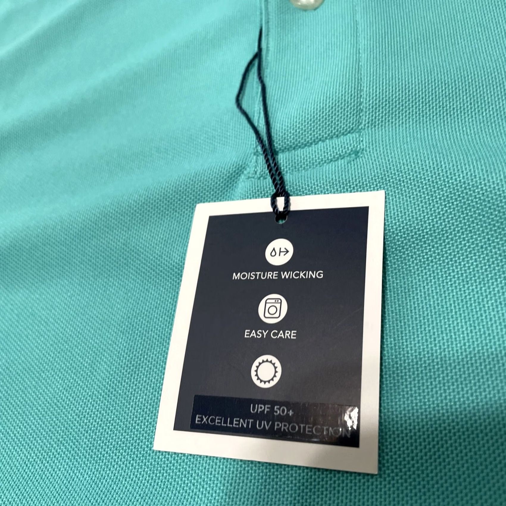 Club Room VINTAGE Club Room Polo Shirt Men XL Teal Green Preppy UPF50 Sun Protection New 0 46 Size US XL / EU 56 / 4 - 6 Thumbnail