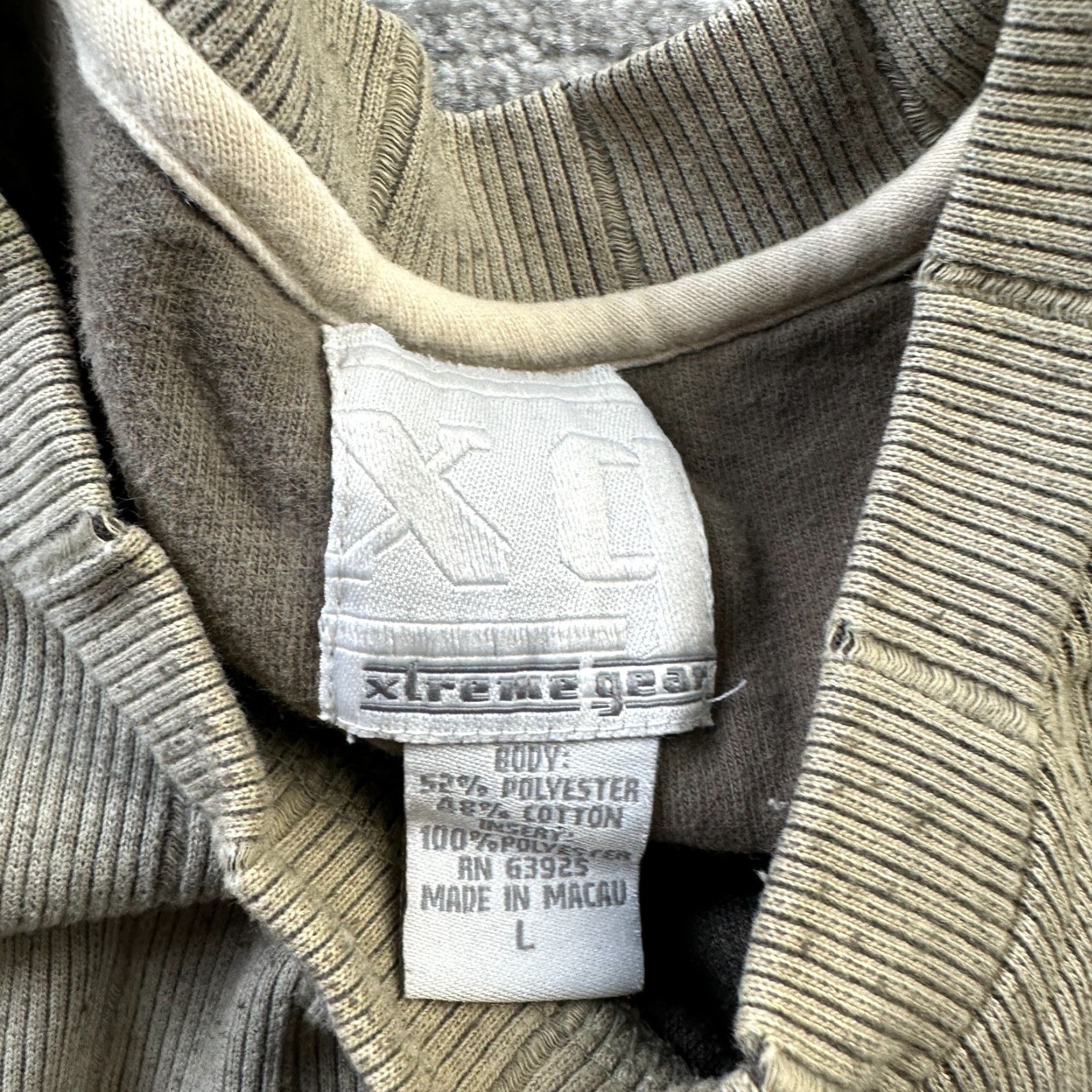 Vintage VINTAGE Xtreme Gear Sweater Mens Large Beige Tan Surfwear Skate Grunge Y2K Size US L / EU 52-54 / 3 - 6 Thumbnail