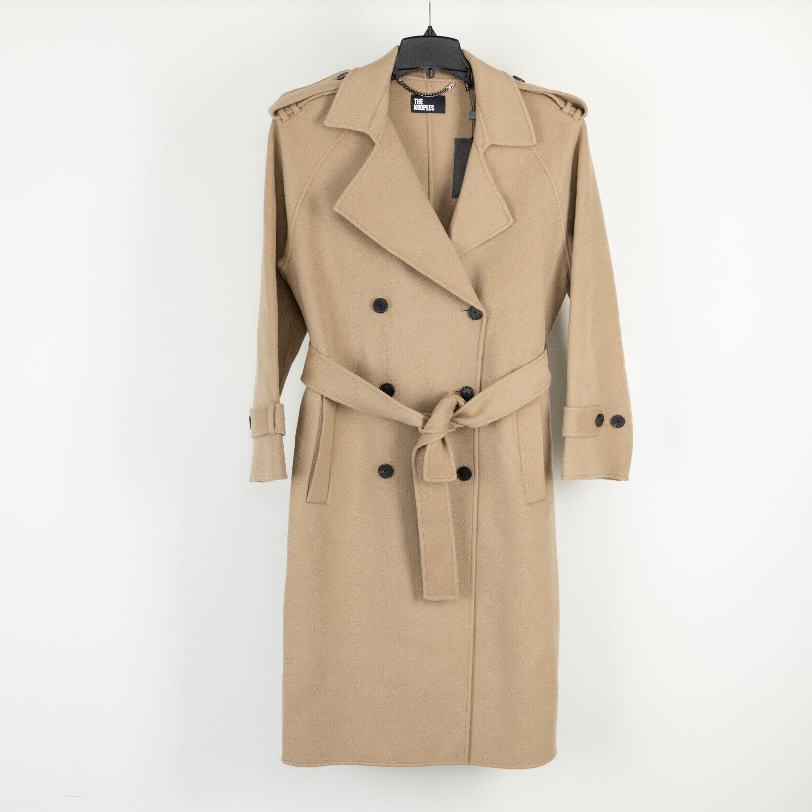 The Kooples The Kooples Wool Blend Double Face Long Coat Beige Size 1/S Size S / US 4 / IT 40 - 1 Thumbnail