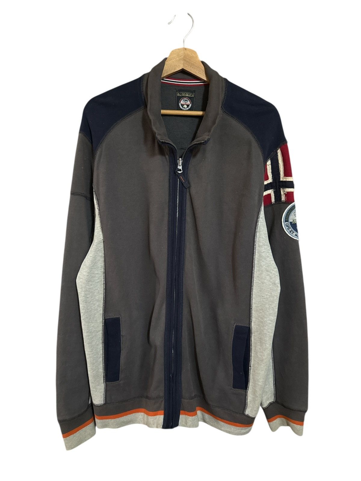 Napapijri Vintage Napapijri Zipper Sweatshirt Jacket Size US XL / EU 56 / 4 - 1 Thumbnail