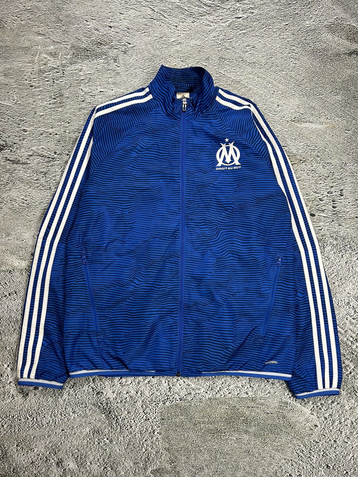 Adidas × Vintage Olympique Marseille Adidas track jacket blue Size US M / EU 48-50 / 2 - 1 Thumbnail